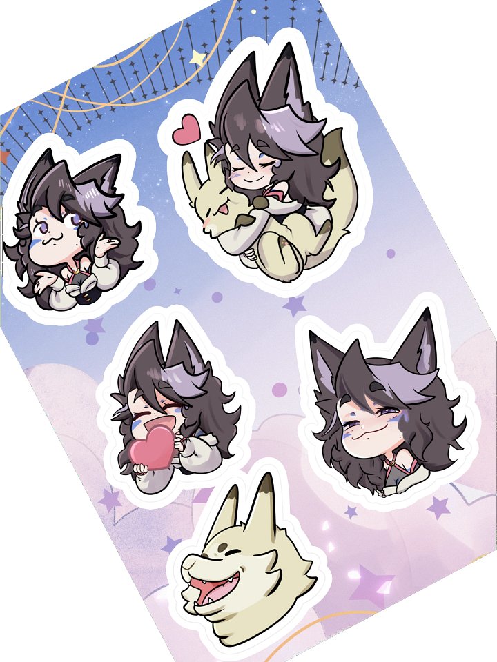 Miss Dusk Kiss Cut Sticker Sheet 05 product image (1)