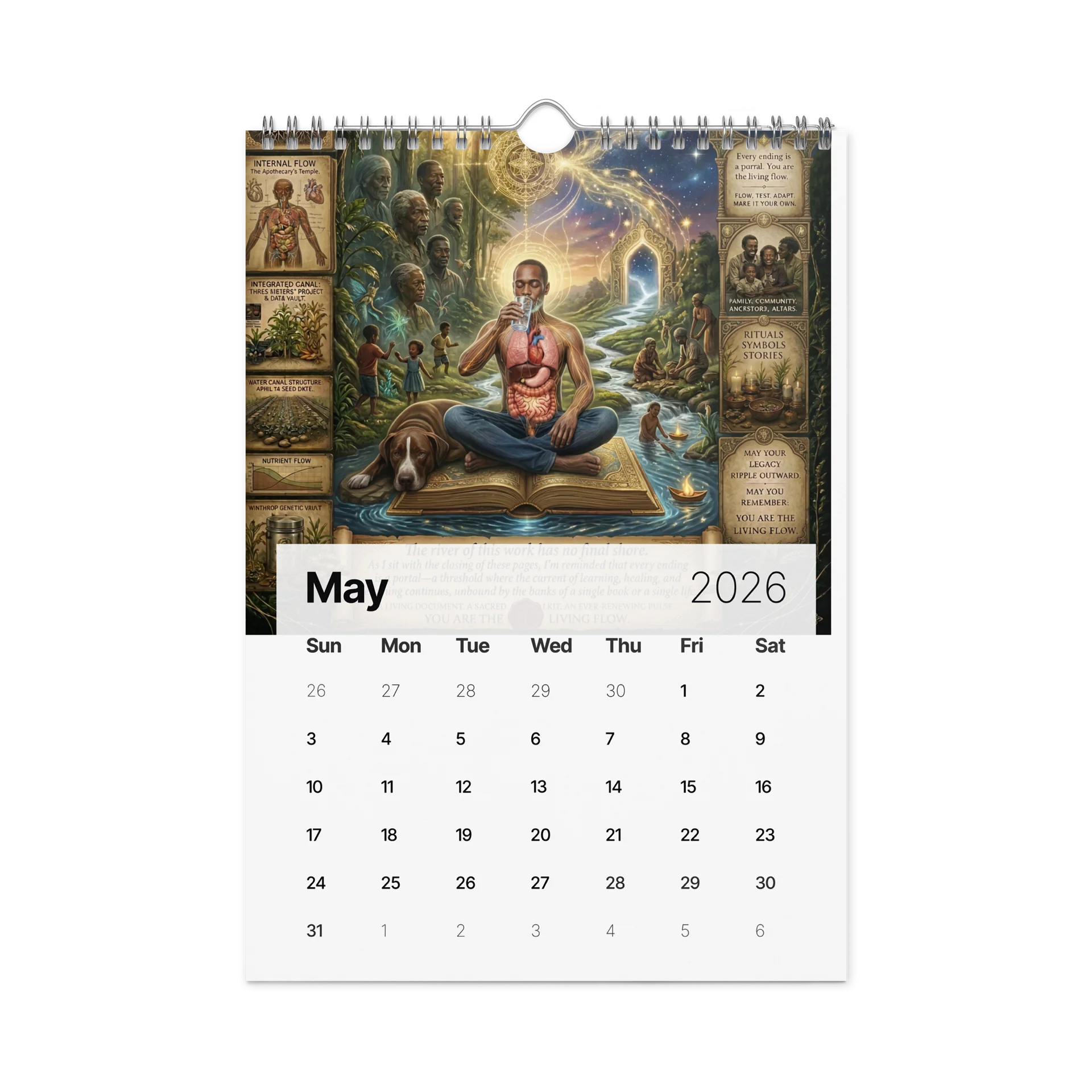 2026 Wellness Apothecary Wall Calendar product image (10)
