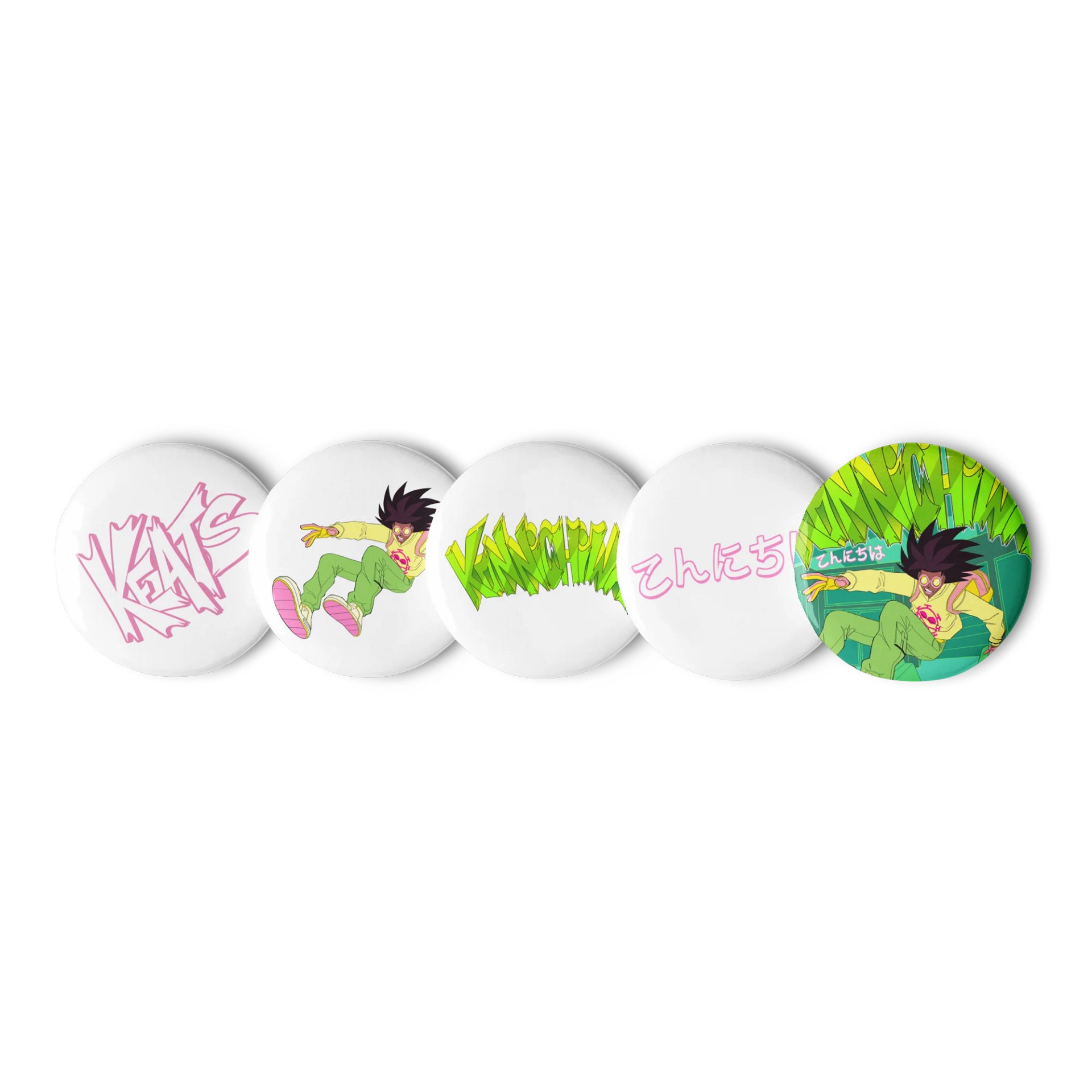 KONNICHIWA Assorted Pin Buttons product image (1)