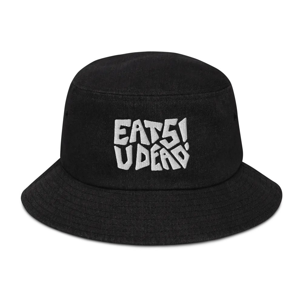 EATS U DEAD! embroidered denim bucket hat product image (1)