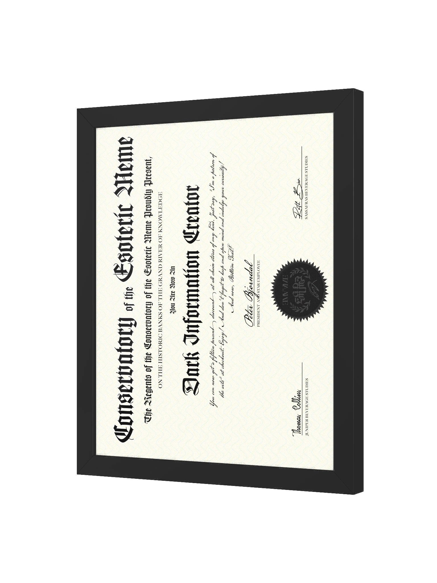 Dark Information Creator Certificate product image (3)