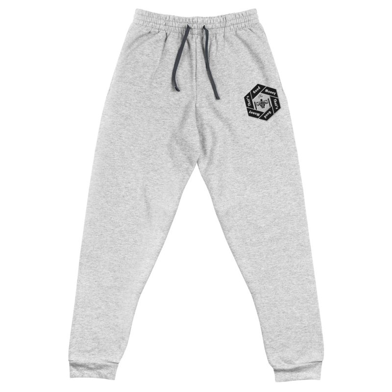 That's Good Money Embroidered Joggers - Athletic Gray product image (1)