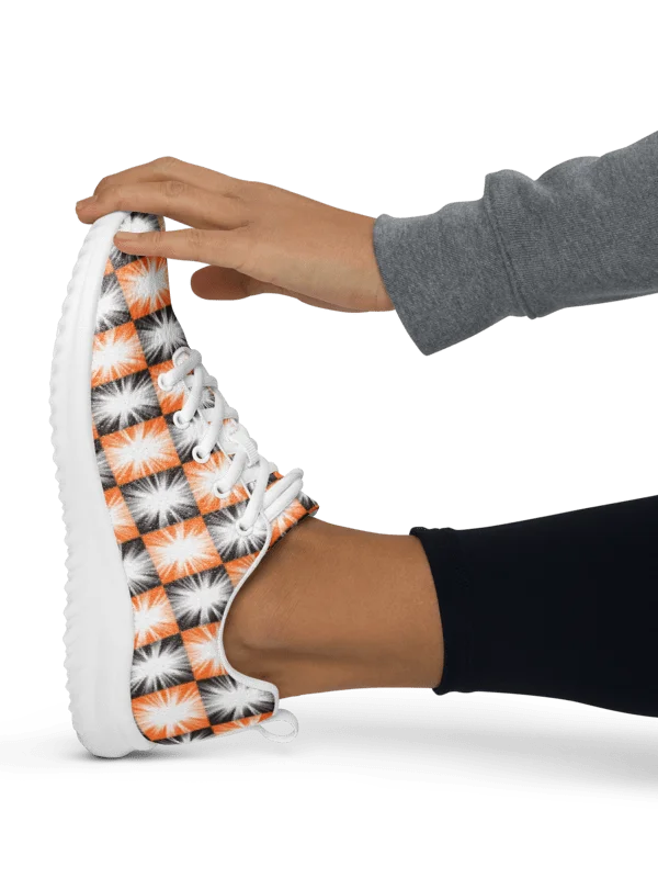 Arachnid Blaze Women's Sneakers Orange Burst Checkerboard Sneaker product image (3)