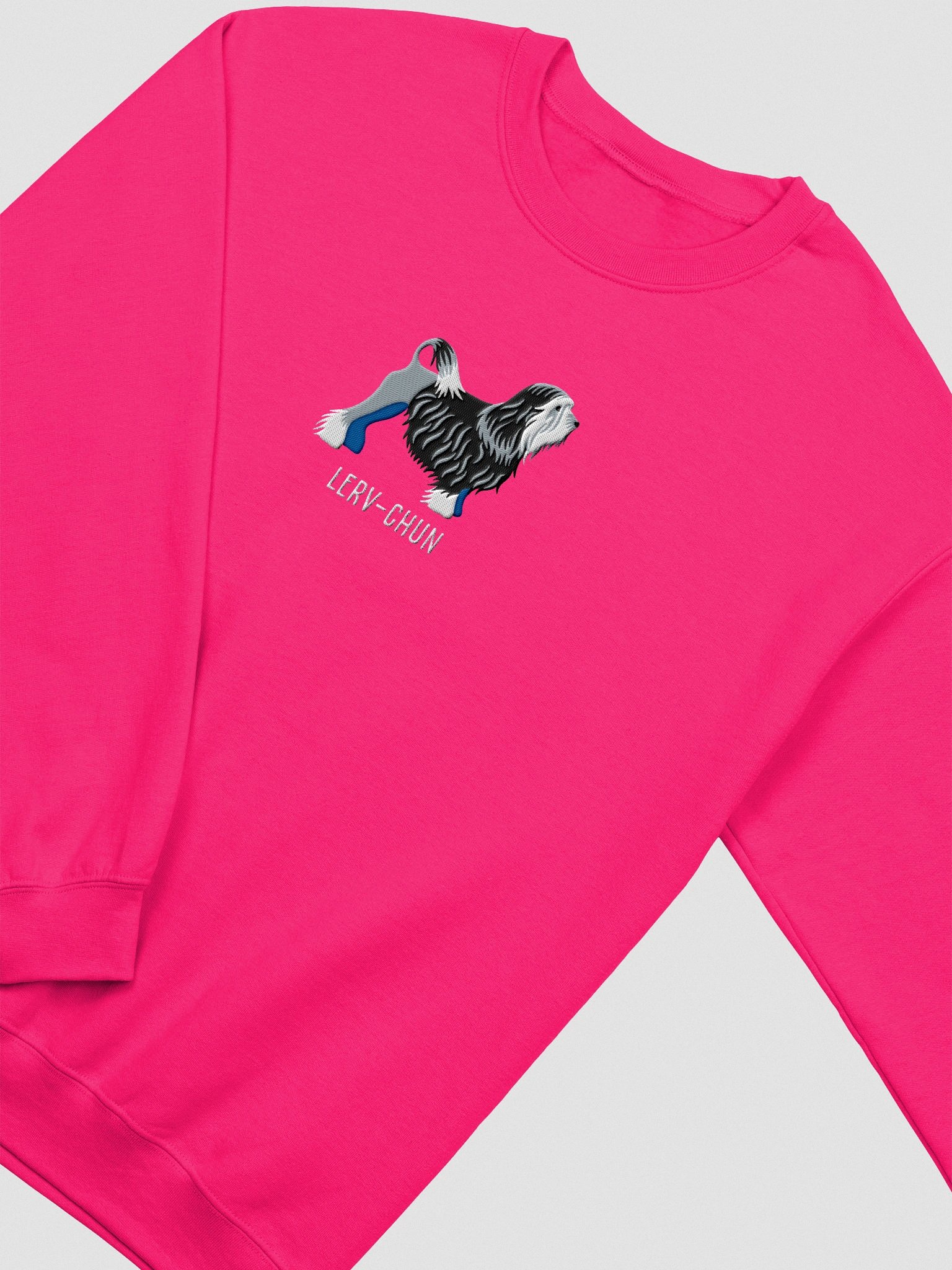 Lerv-Chun Sweatshirt (Embroidered) of a Löwchen(Black & White) product image (6)