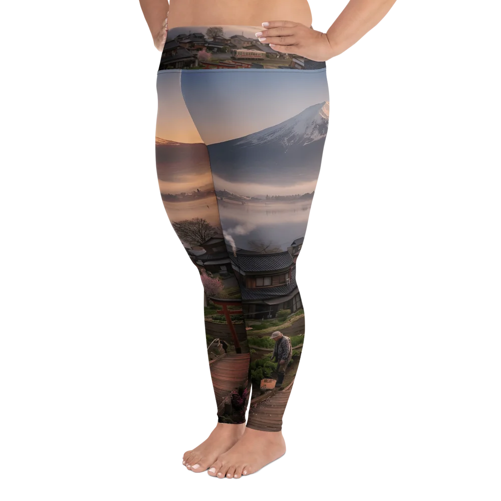 Mount Fuji Plus Size Leggings | Size-Inclusive Activewear product image (5)