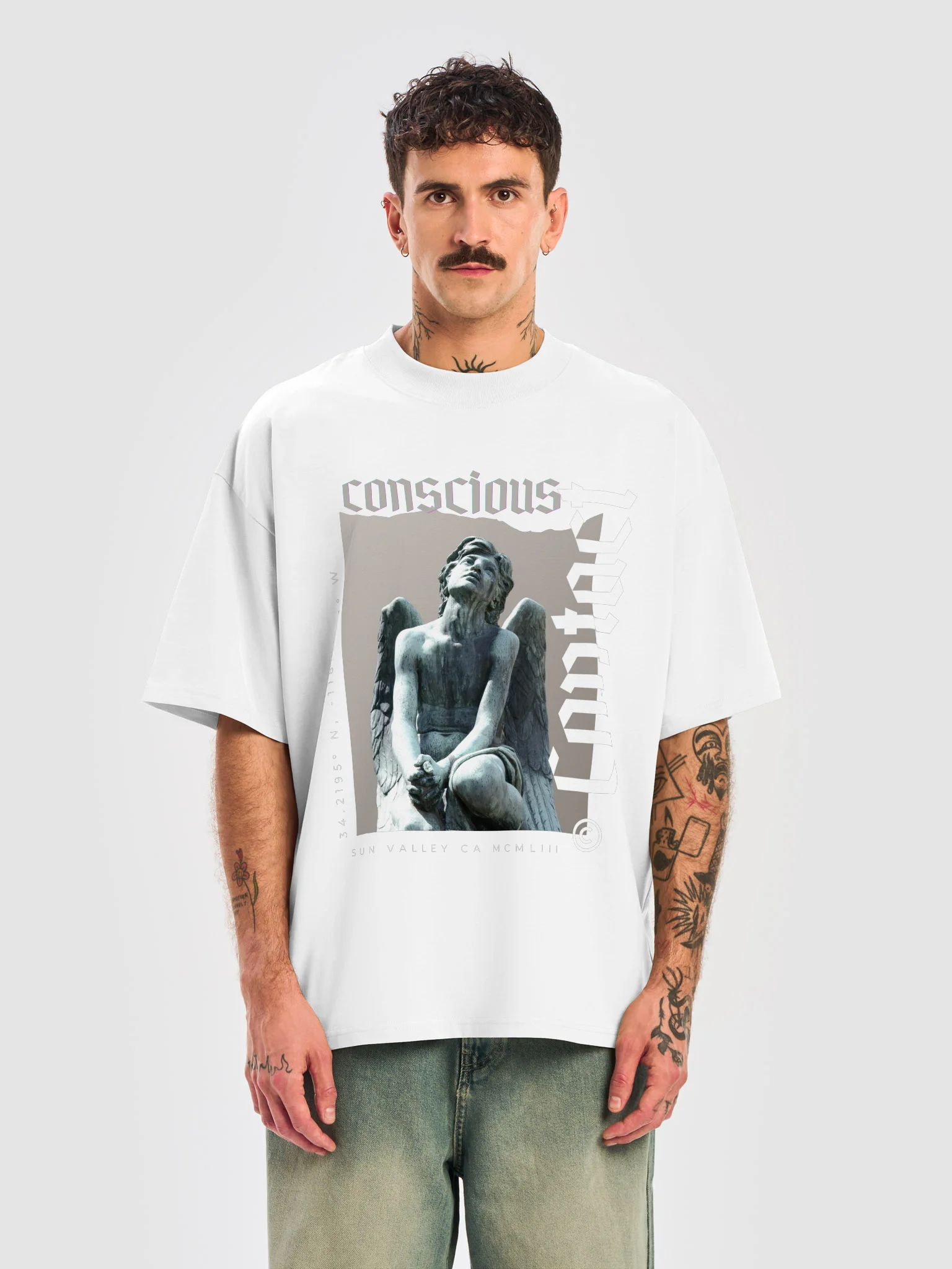 Conscious Contact Faith Angel Oversized Tee product image (7)