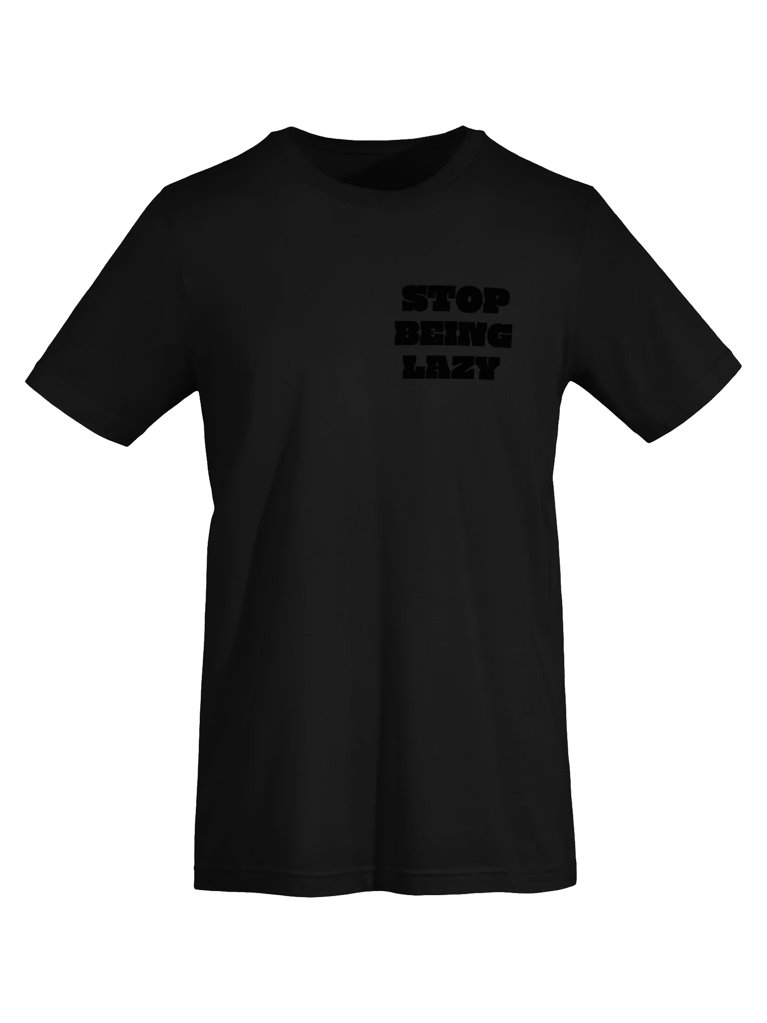 Stop Being Lazy — (BLKonBLK) Classic Logo Tee product image (7)