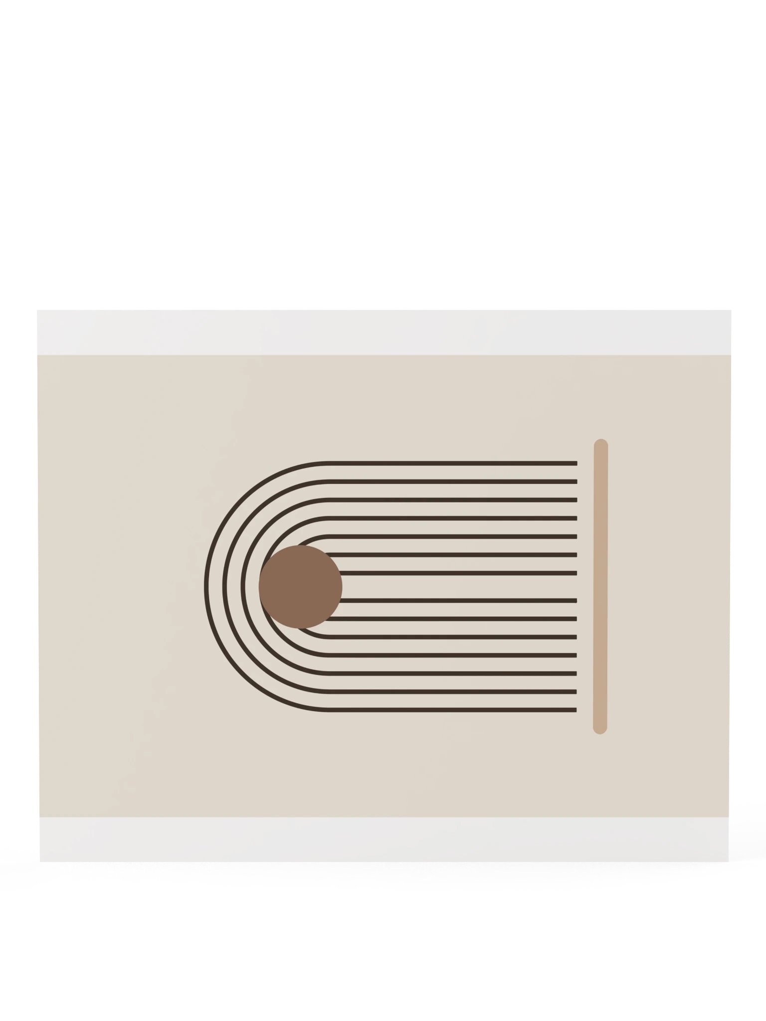Minimalist Line Arch Print | Neutral Bathroom Wall Art product image (8)