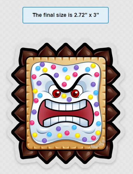 Thwomp Poptart Clear Sticker product image (1)