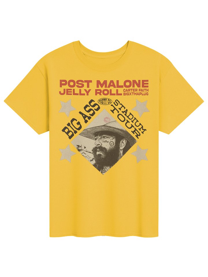 Post Malone & Jelly Roll Big Ass Stadium Tour 2026 Merch Tshirt product image (1)