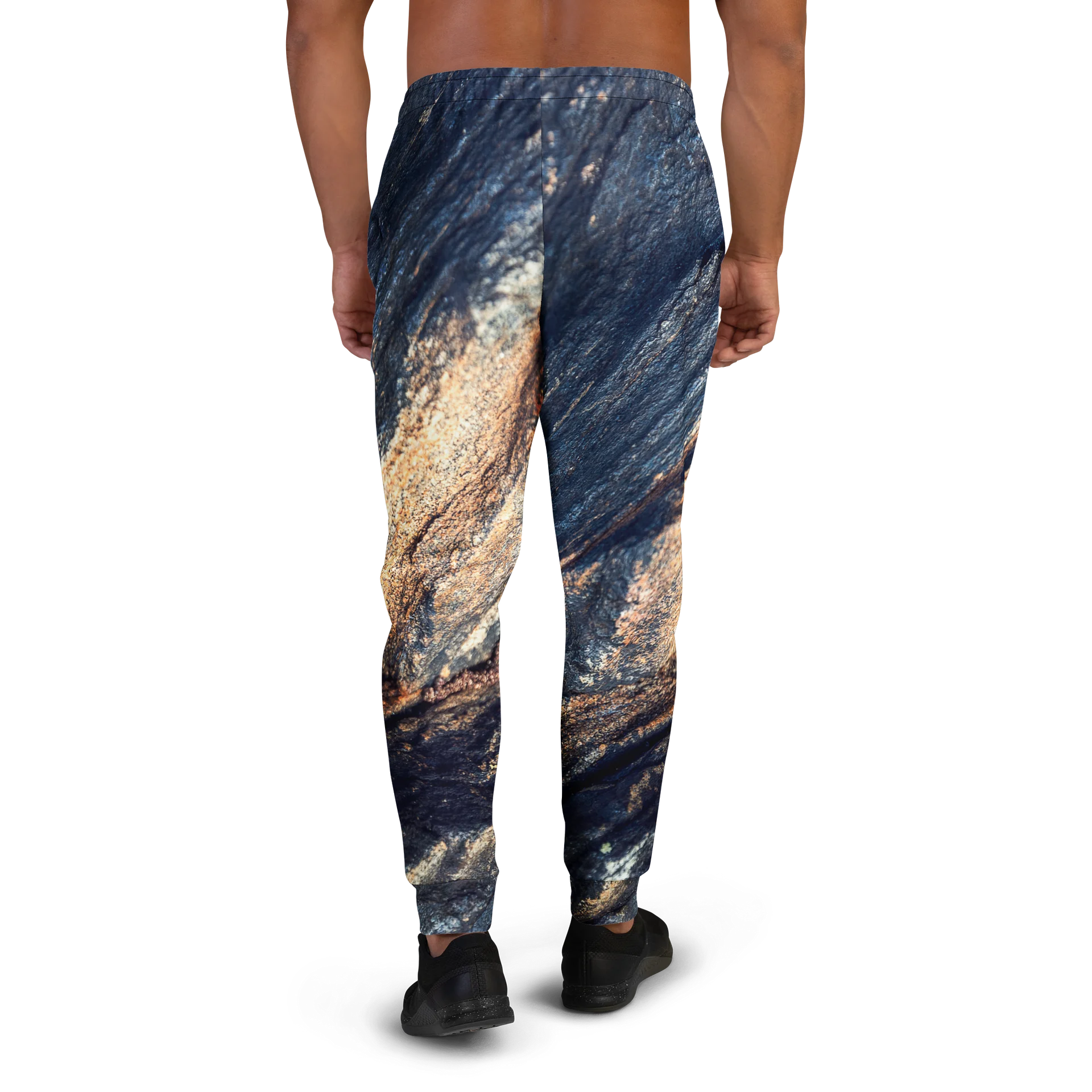 Obsidian Vein Men's All-Over Print Recycled Dark Mineral Joggers product image (3)