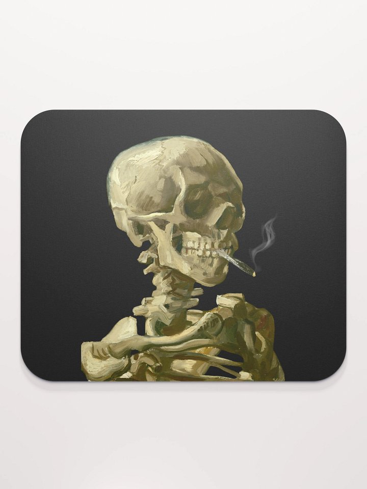 Van Gogh – Skull of a Skeleton with a Burning Cigarette Mouse Pad product image (2)