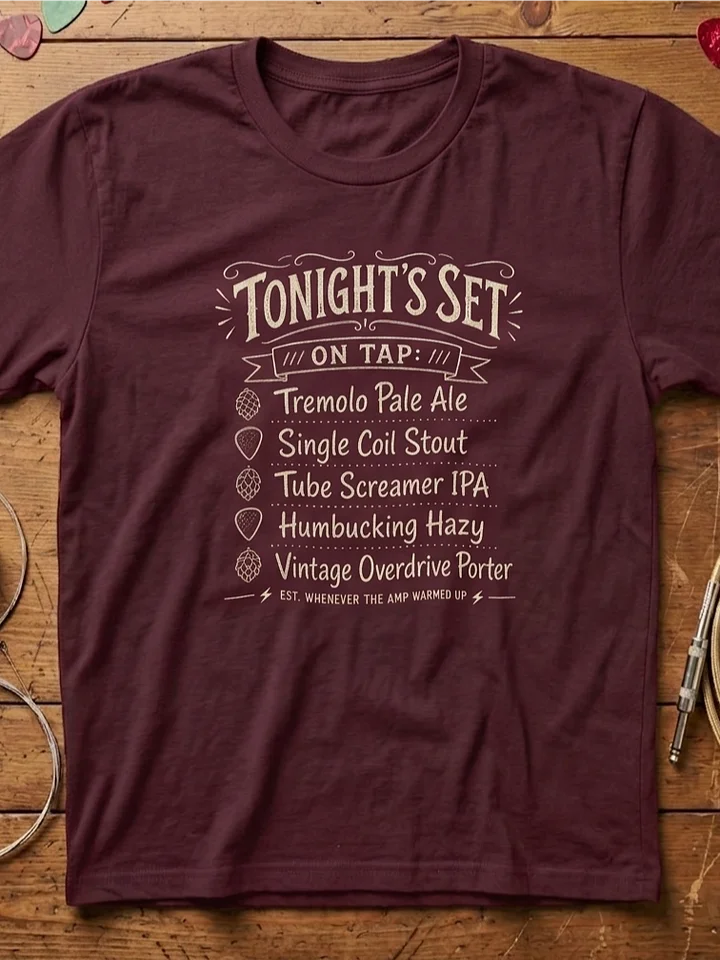 Tonight's Set - Craft Beer Themed Guitar T-shirt product image (1)