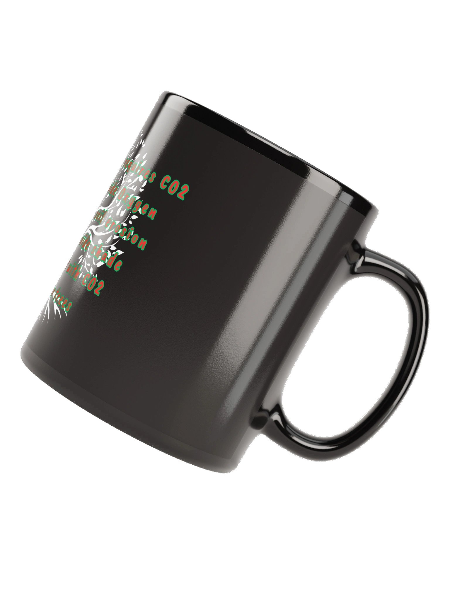 Support Our Trees & human life - Black Glossy Mug product image (6)