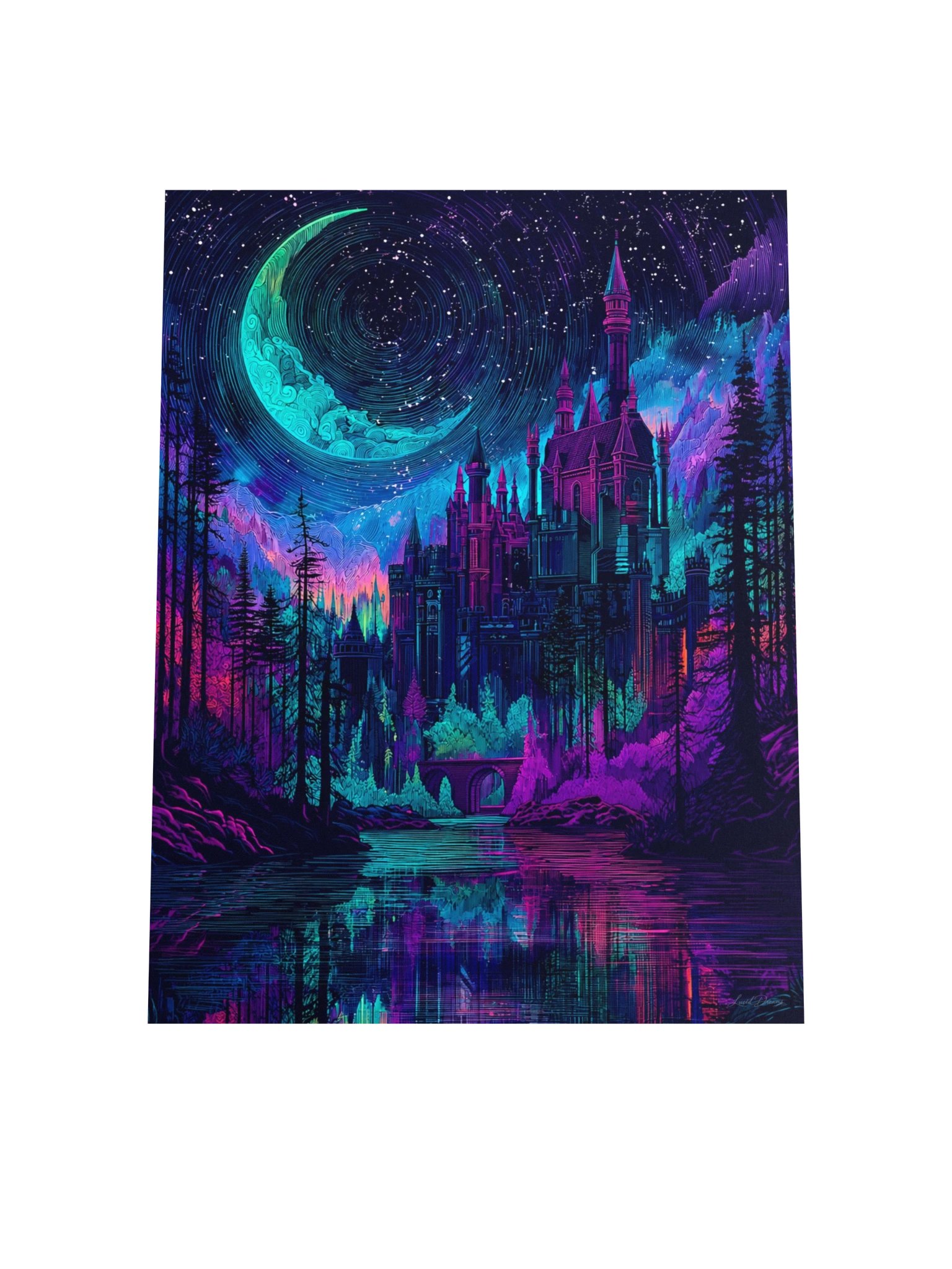 Crescent Castle Art Print — Turquoise Crescent Castle product image (8)
