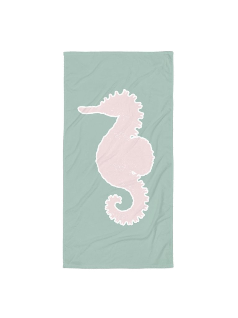 GREEN PINK SEAHORSE TOWEL - Seepferdchen Handtuch product image (3)