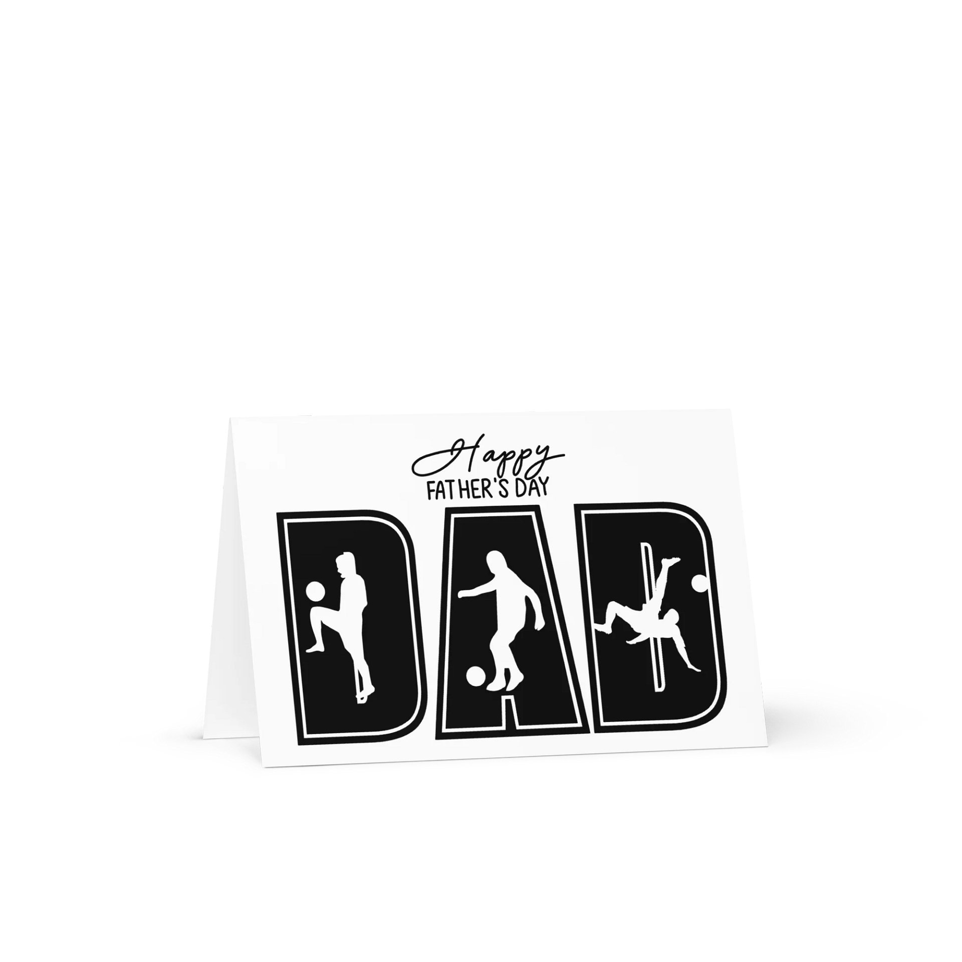 Minimalist Black and White Football Father's Day Greeting Card product image (2)
