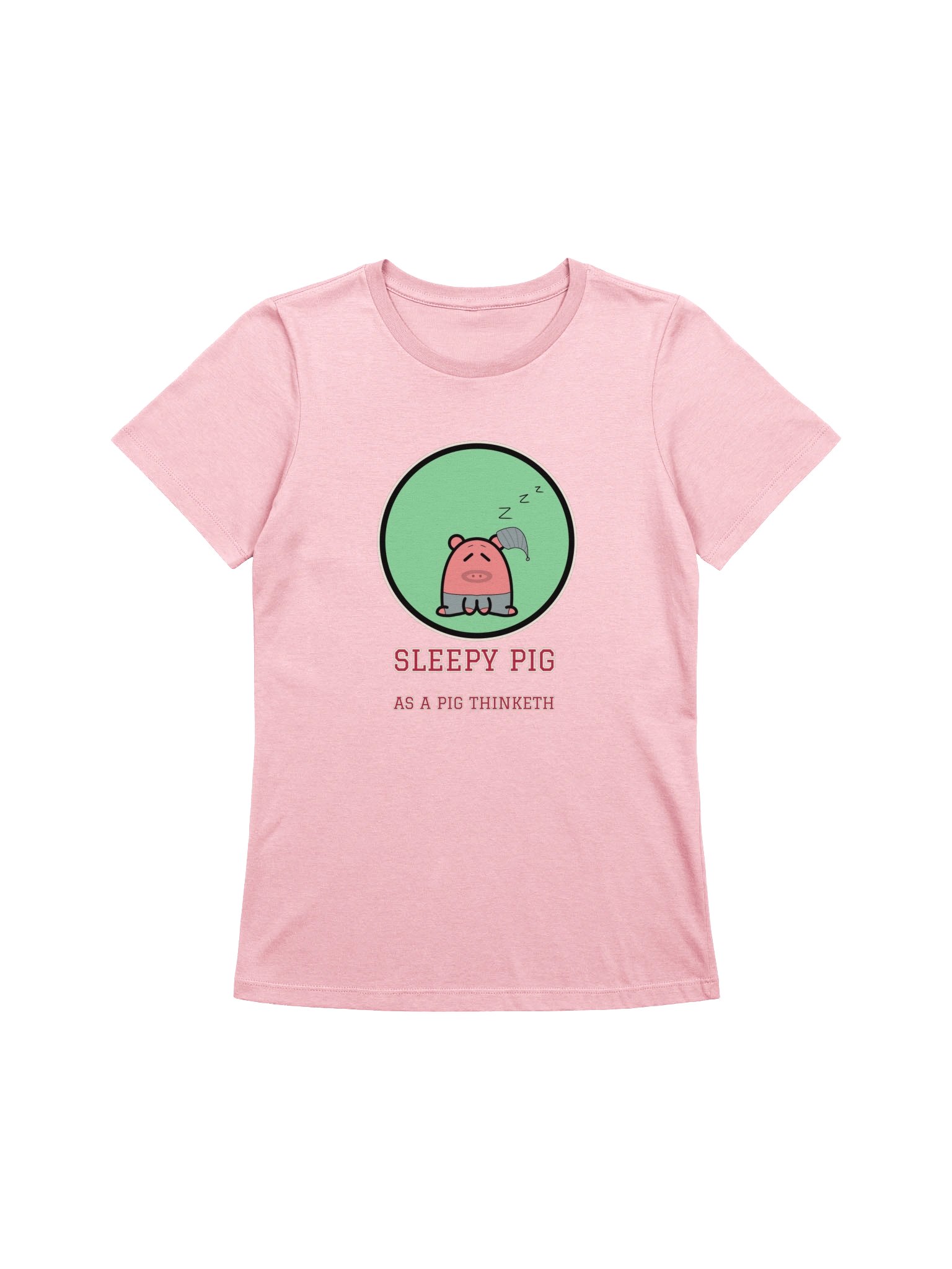 Sleepy Pig Women's Tee | As a Pig Thinketh product image (1)