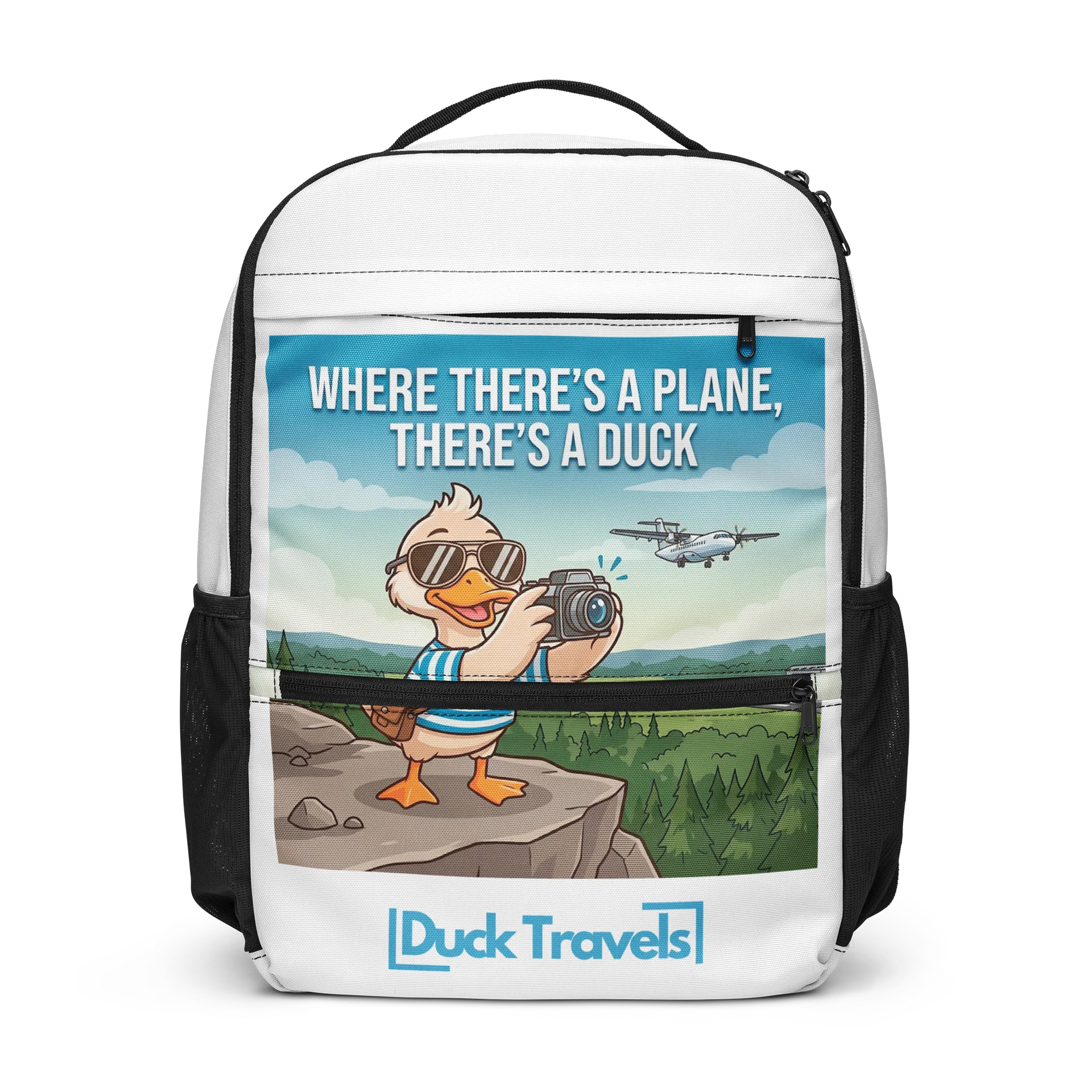 "Where There's a Plane, There's a Duck" Backpack product image (1)