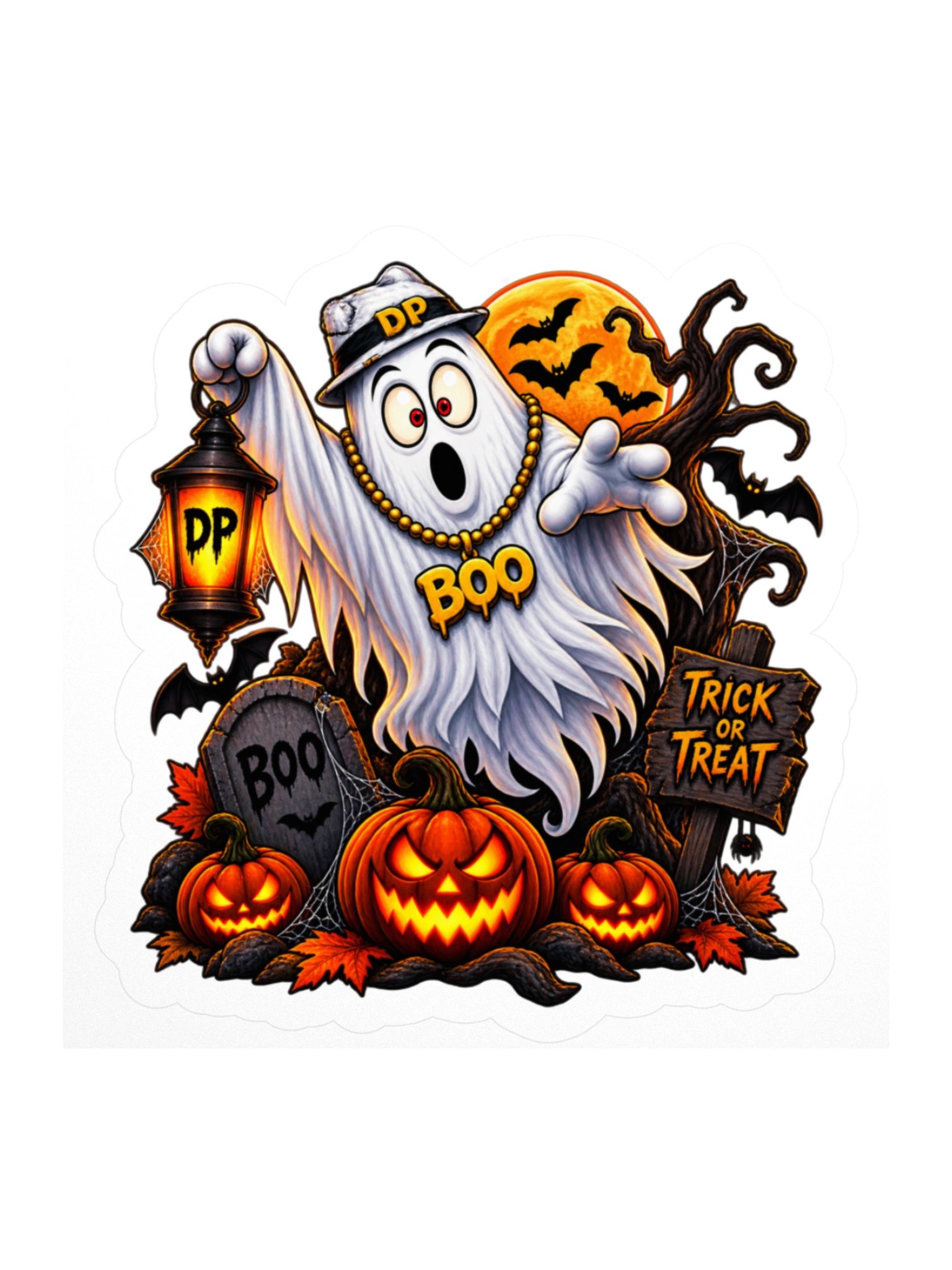 Boo trick or Treat 3" x 3" sticker product image (1)
