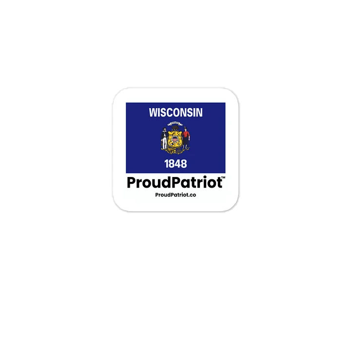 Wisconsin State Flag Vinyl Sticker product image (1)