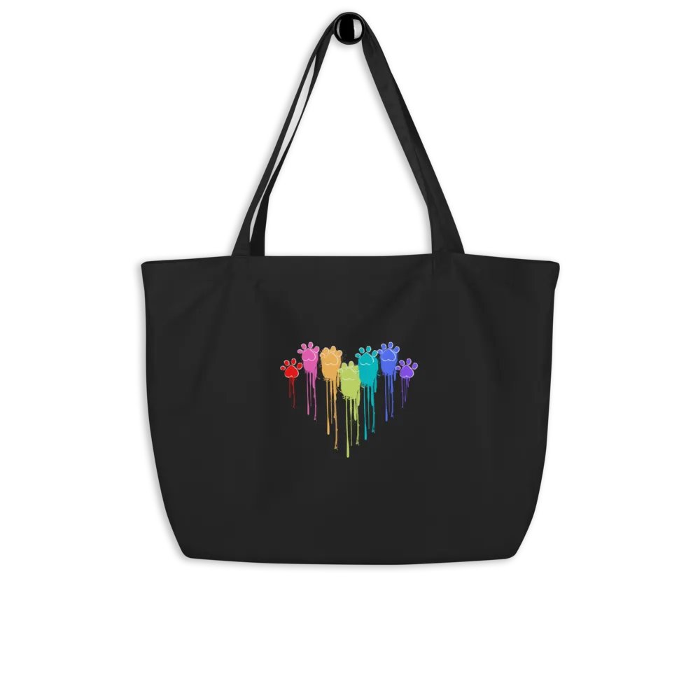 Rainbow Dog Paw Prints Eco Tote product image (8)