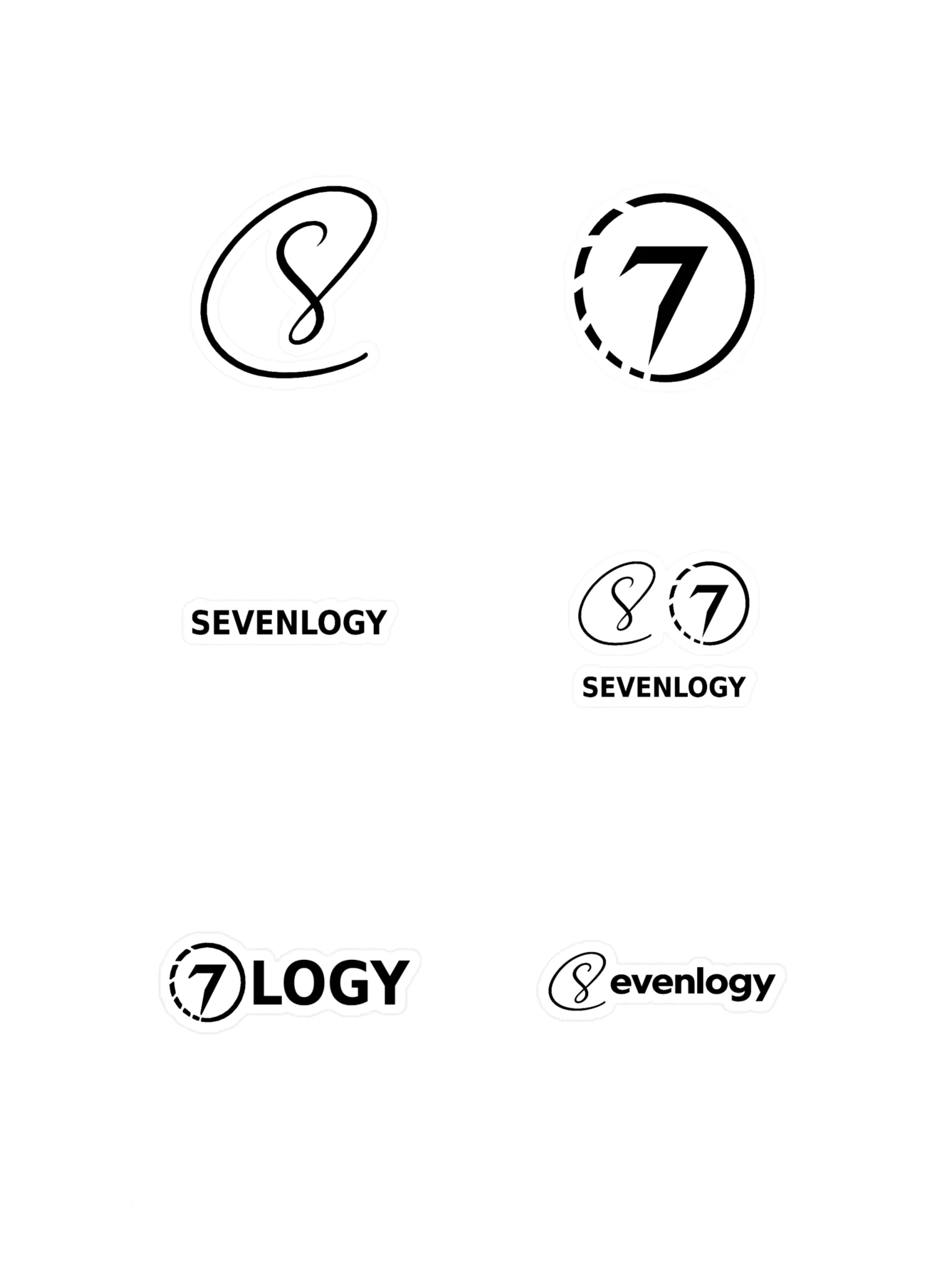 Sevenlogy Sticker Sheet — Black product image (2)