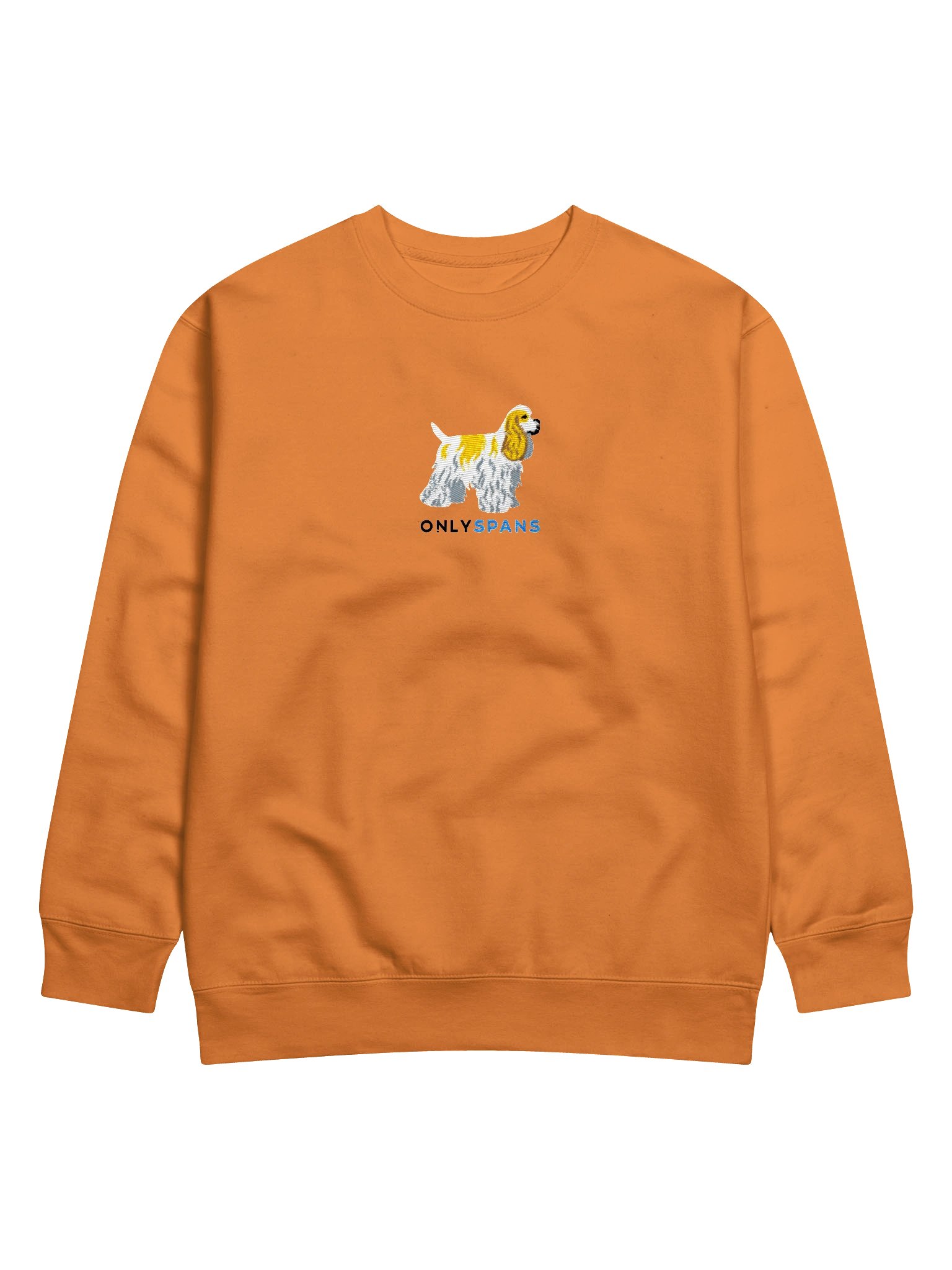 Only Spans Sweatshirt (Embroidered) of an American Cocker Spaniel(Lemon and White) product image (3)