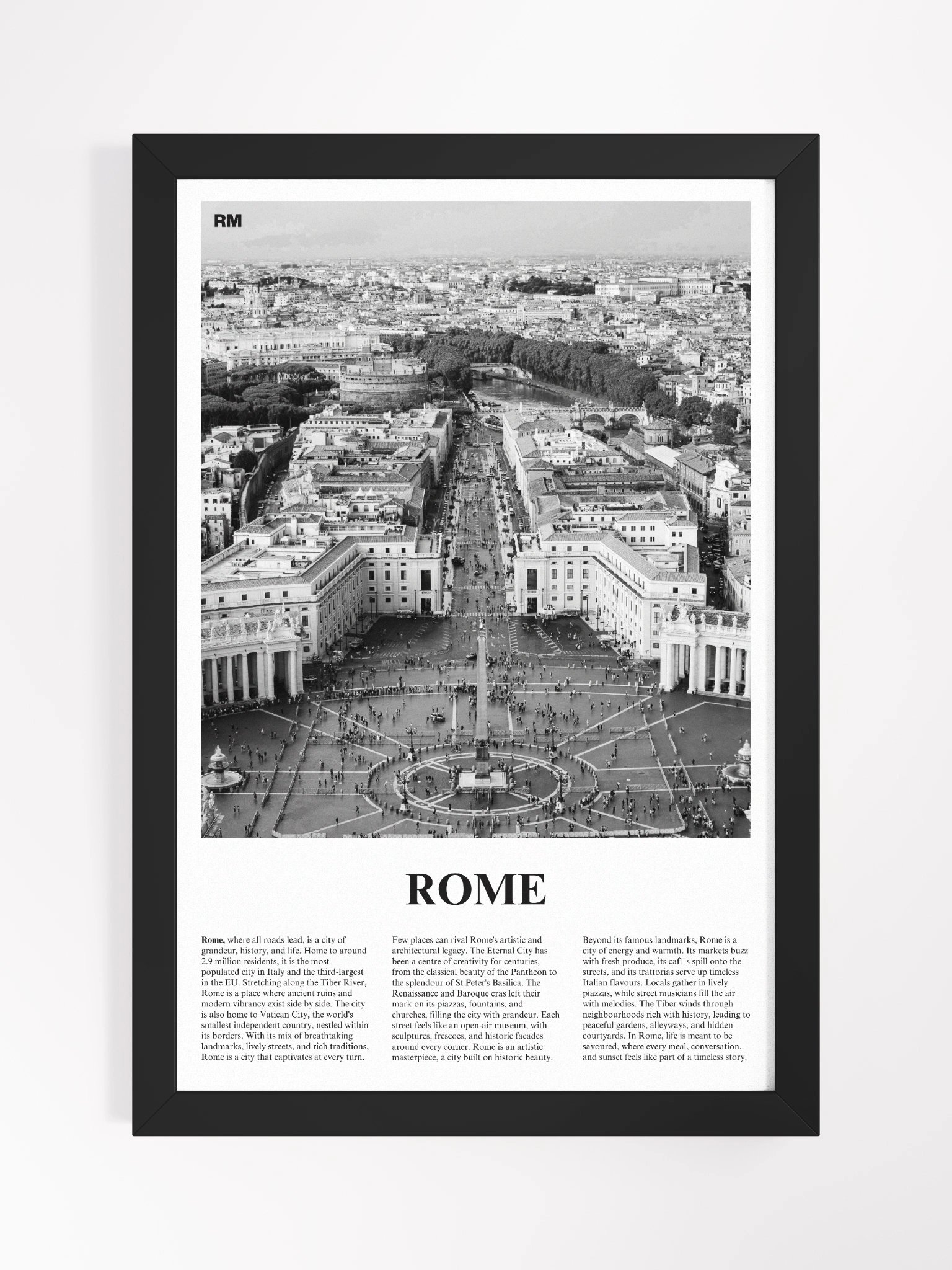 Rome 03 Newspaper Poster | Framed product image (5)