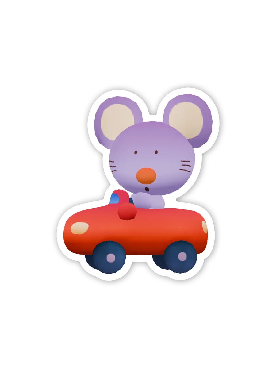 Mouse in Car Sticker product image (2)