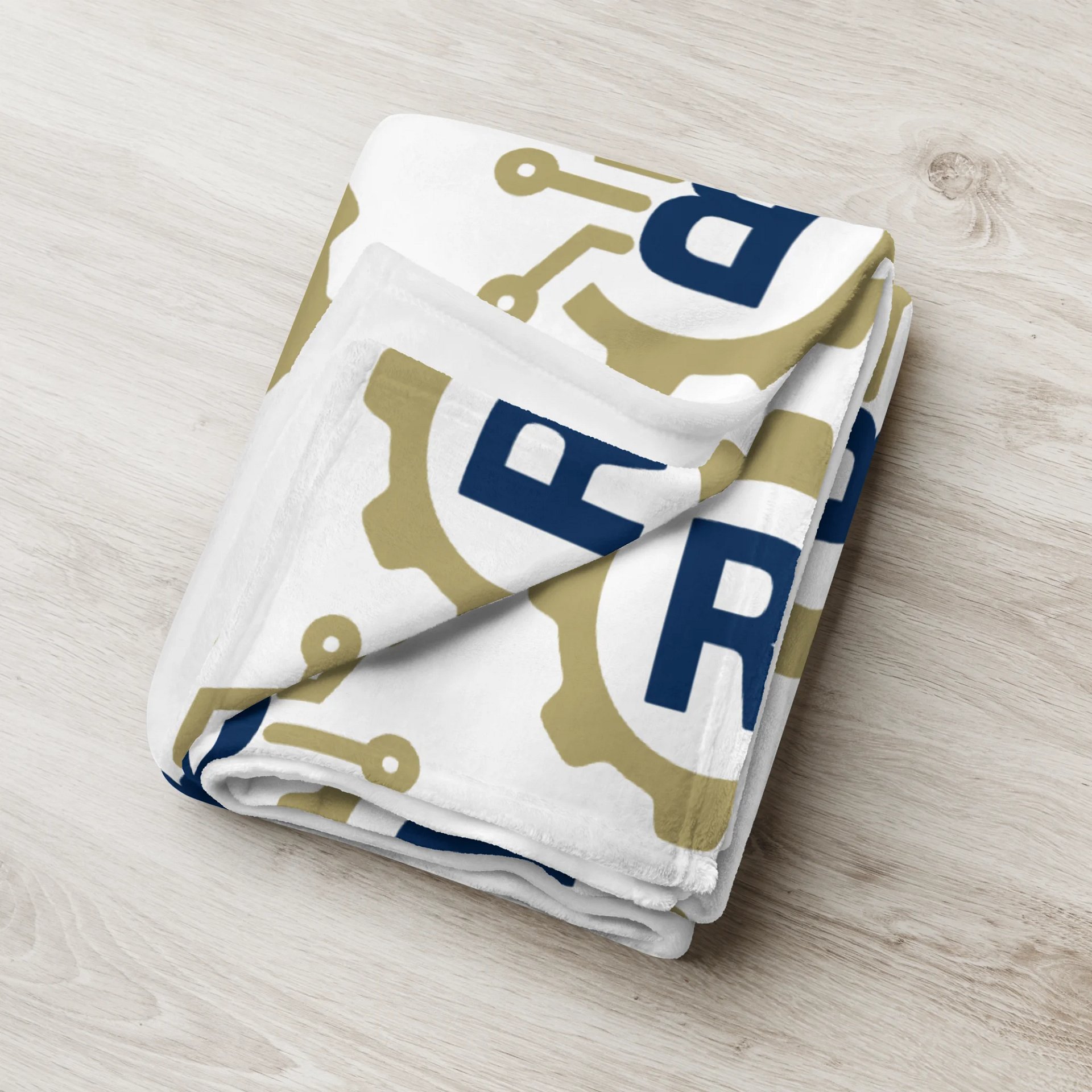 White Robotics Throw Blanket product image (3)