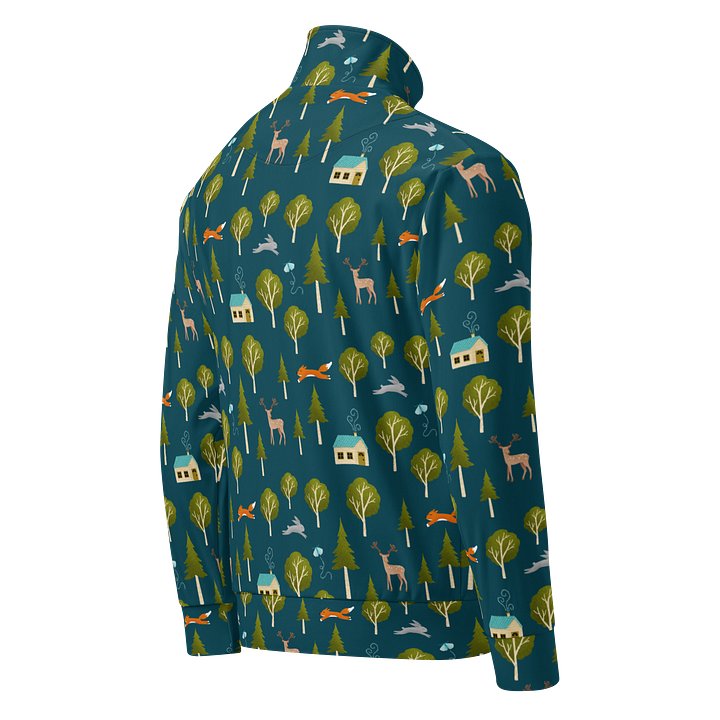 Cozy Cabin and Forest Animals Track Jacket product image (2)