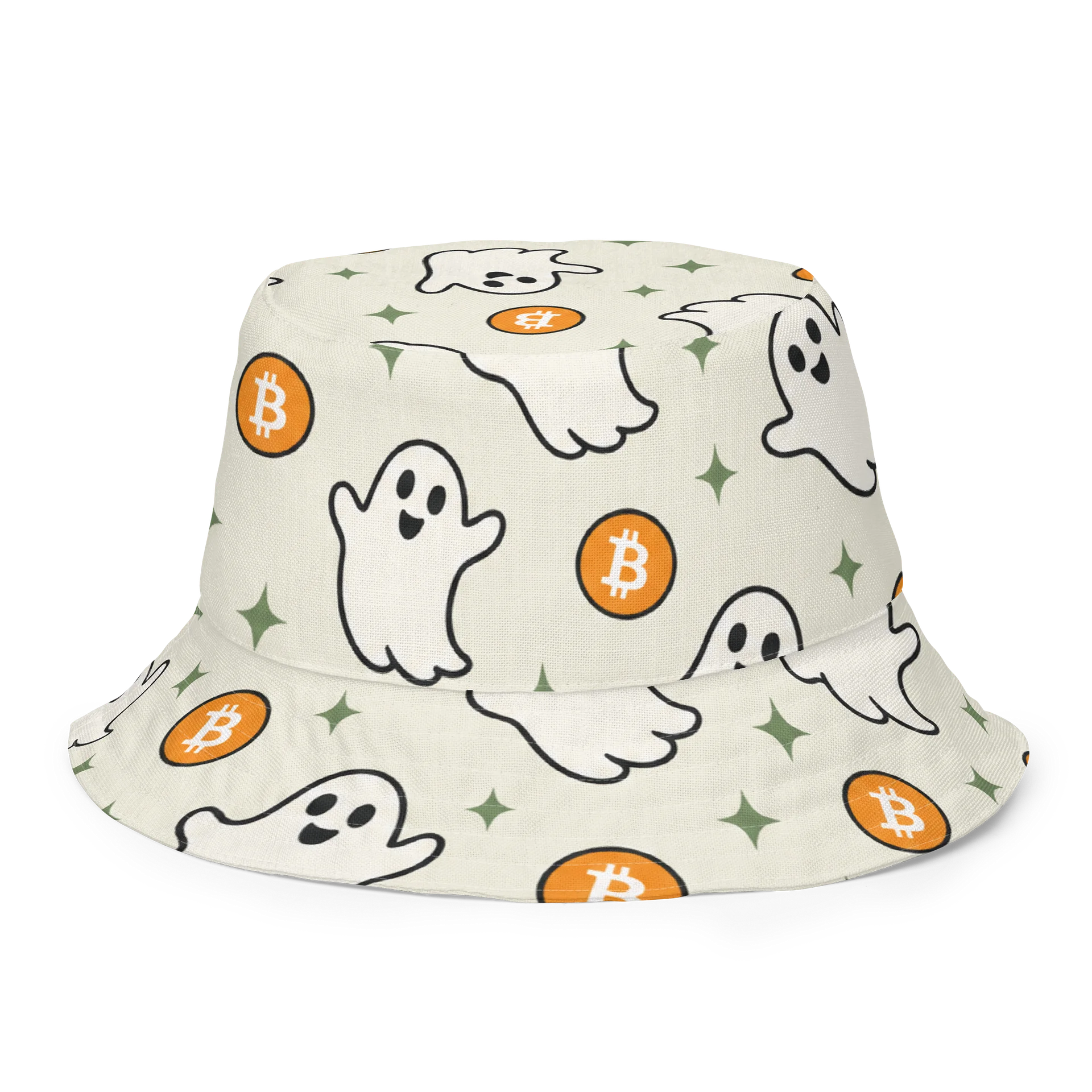 Ghost, Pumpkin, Bitcoin Reversible Bucket Hat product image (8)