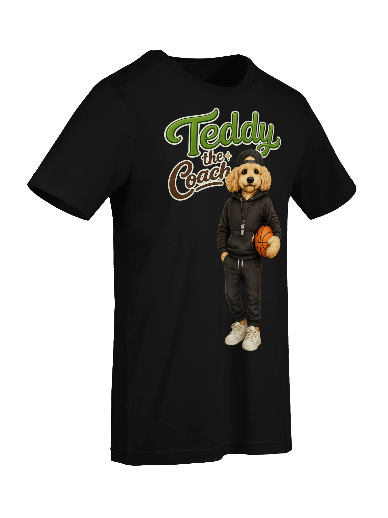 Teddy the Coach Basketball Dog Adult Tee product image (55)
