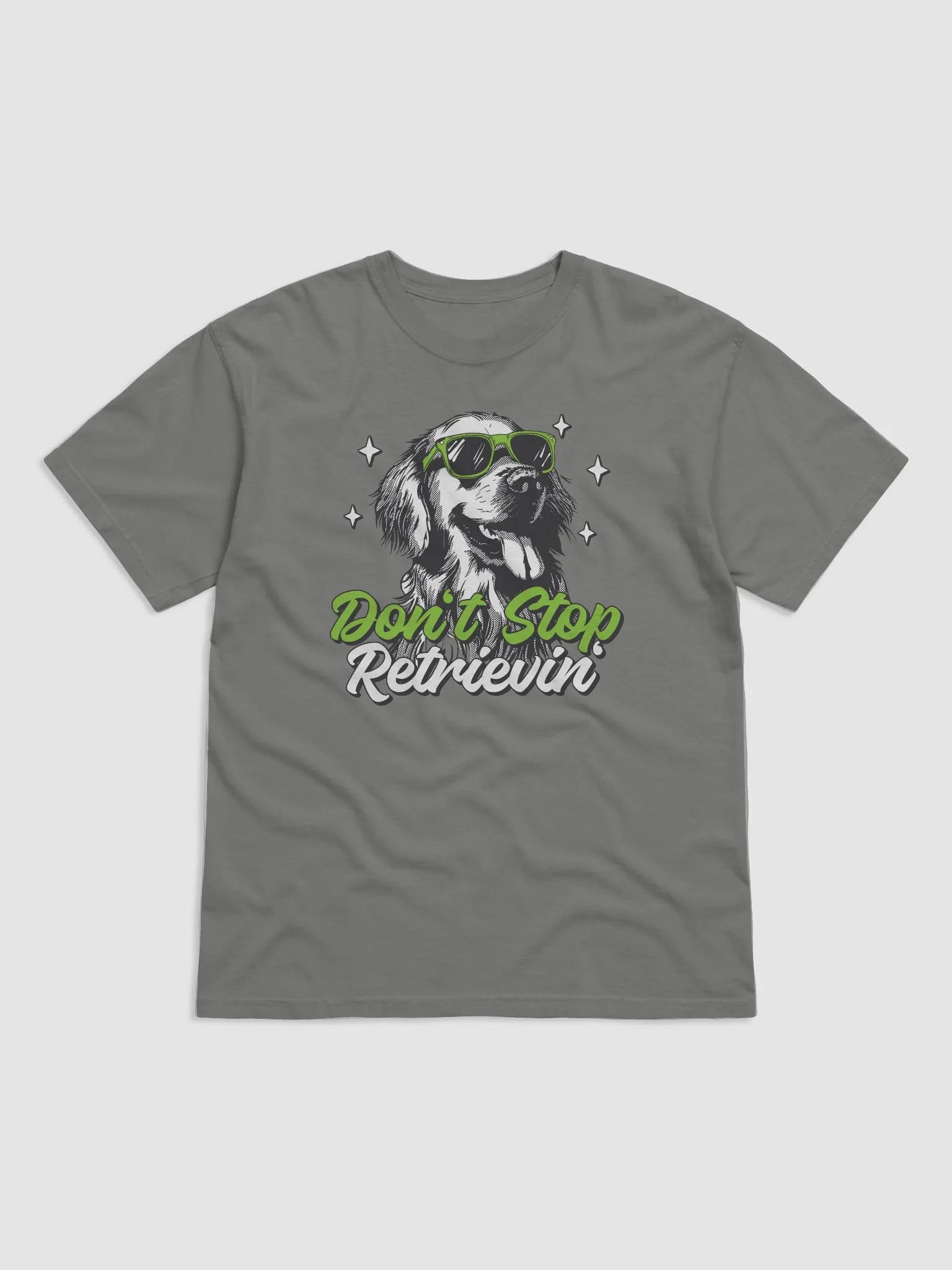 Don't Stop Retrievin' Funny Golden Retriever T-Shirt | Retro Y2K Style Half-Tone Design for Dog Lovers product image (1)
