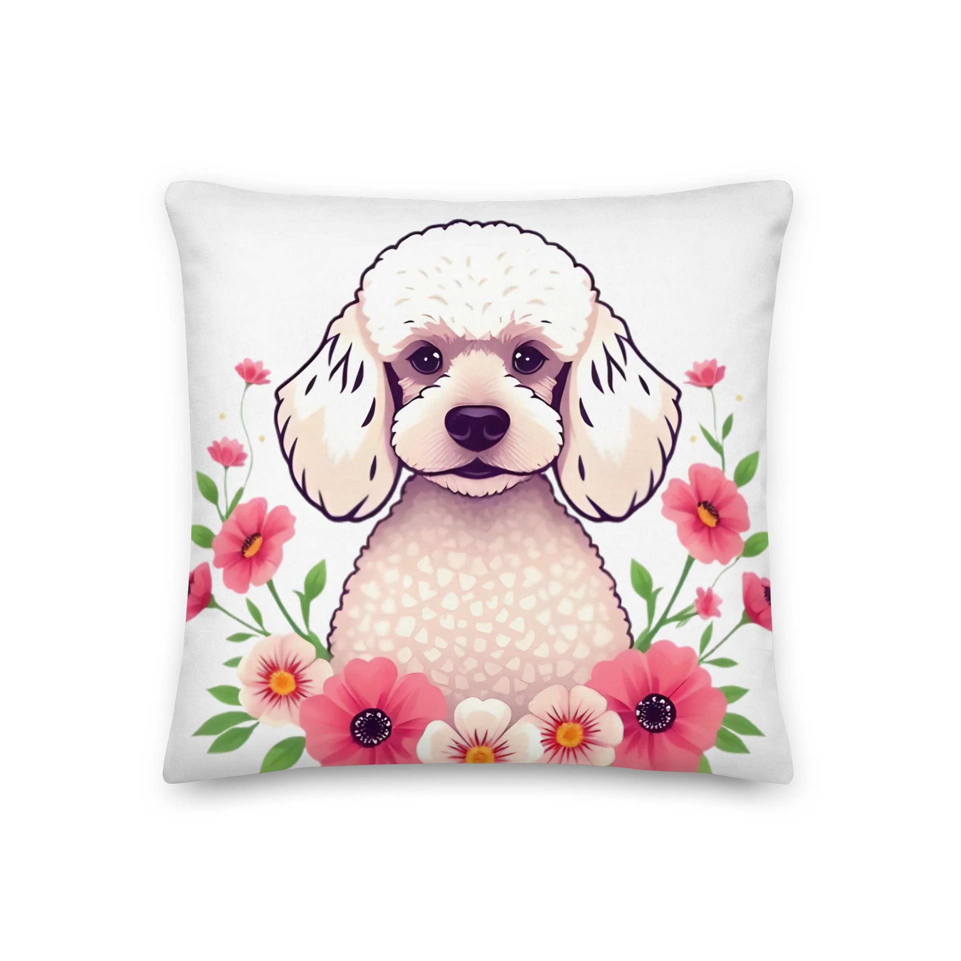 Floral Poodle Cushion product image (1)
