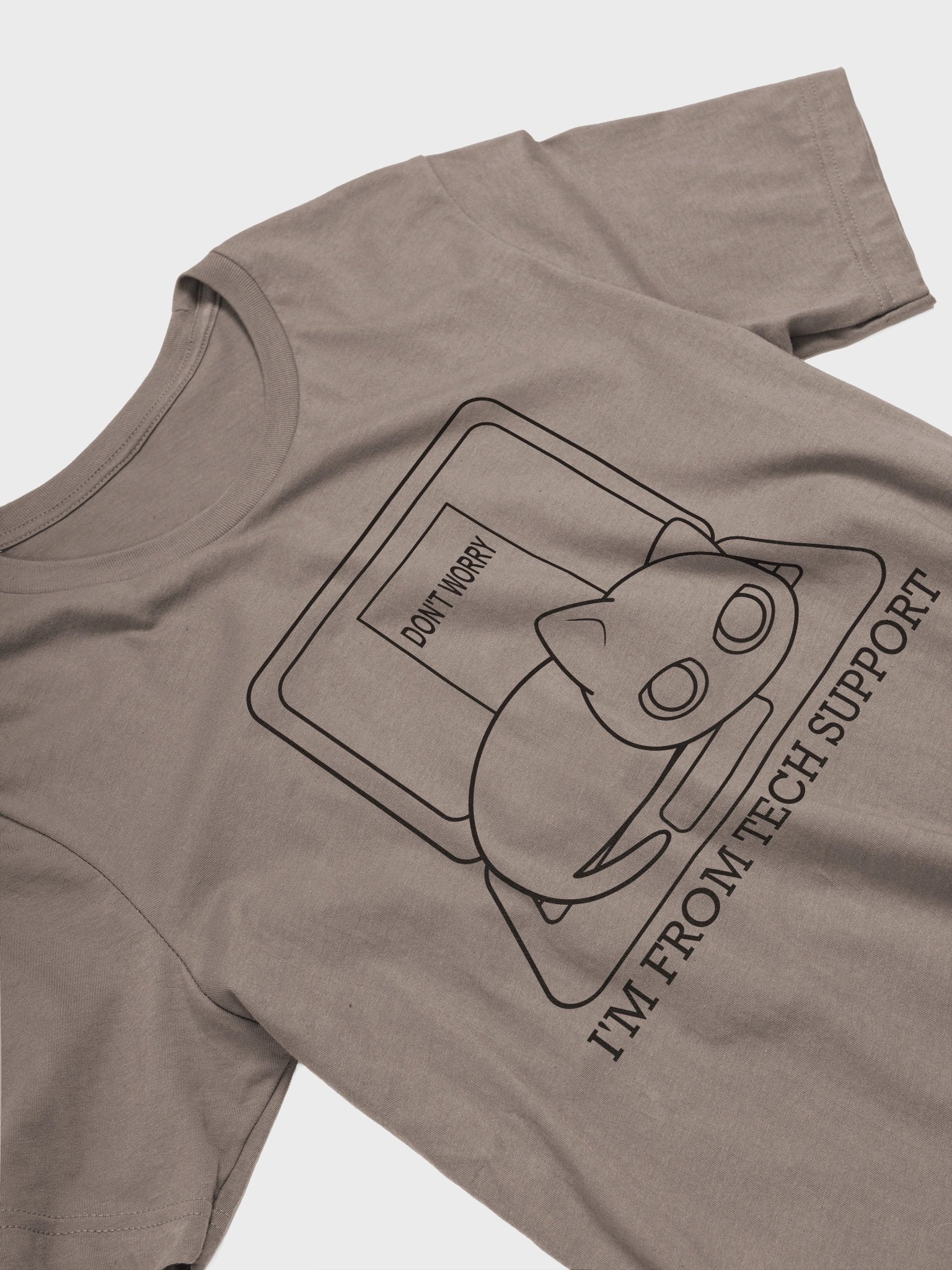 Cat on Laptop (Black Print) - Unisex Adult Super Soft Lightweight T-shirt product image (2)