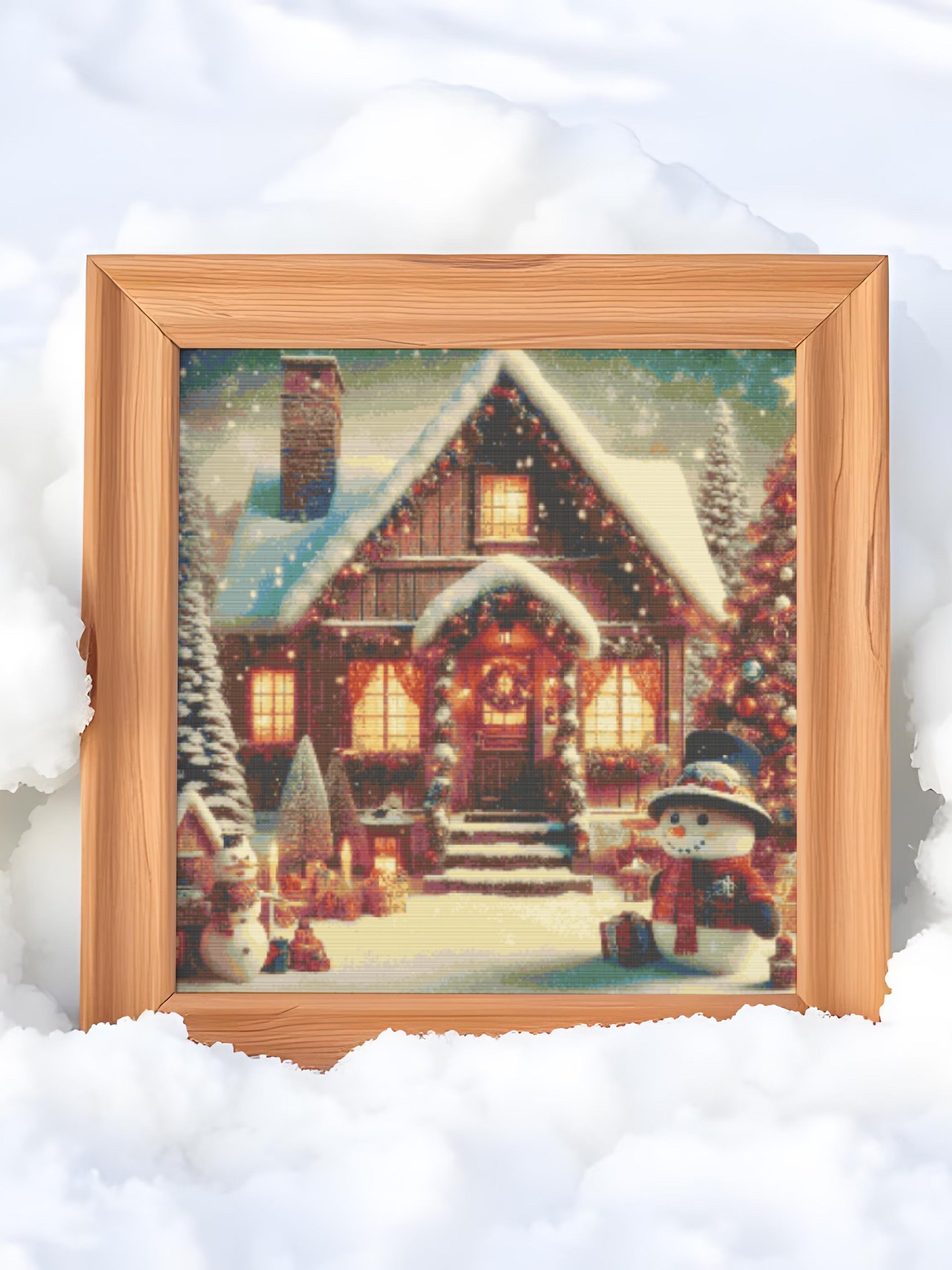 Cozy Christmas Cottage Cross Stitch Pattern product image (6)