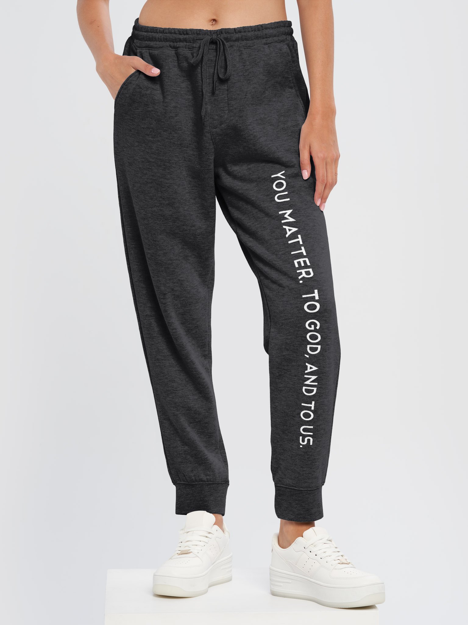 AUMC Mission Tag Joggers- White Text product image (6)