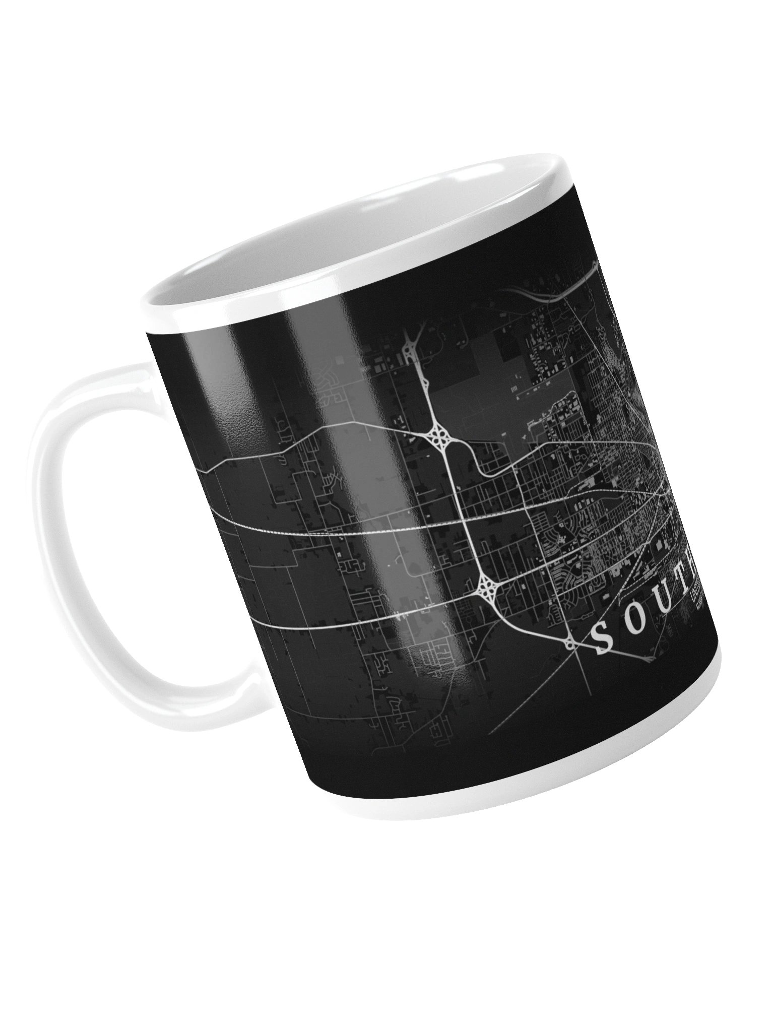 South Bend, IN Noir Map Mug product image (2)