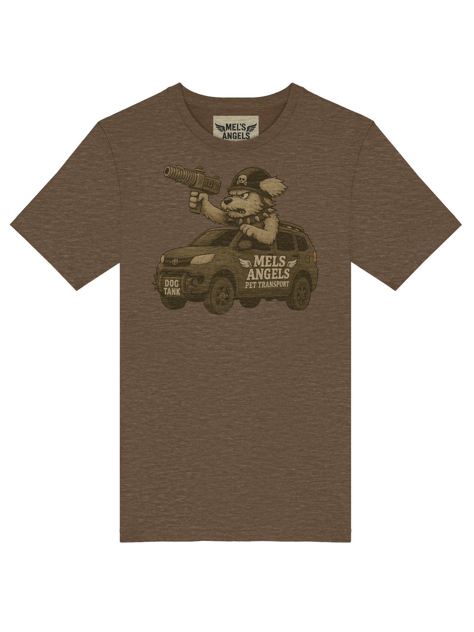 Mel’s Angels “Dog Tank” T-Shirt – Bella+Canvas Unisex Graphic Tee, Military-Style Rebel Dog Apparel product image (4)