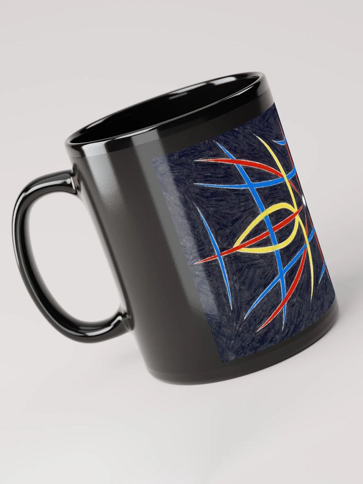Pinstripe One Black Glossy Mug product image (2)