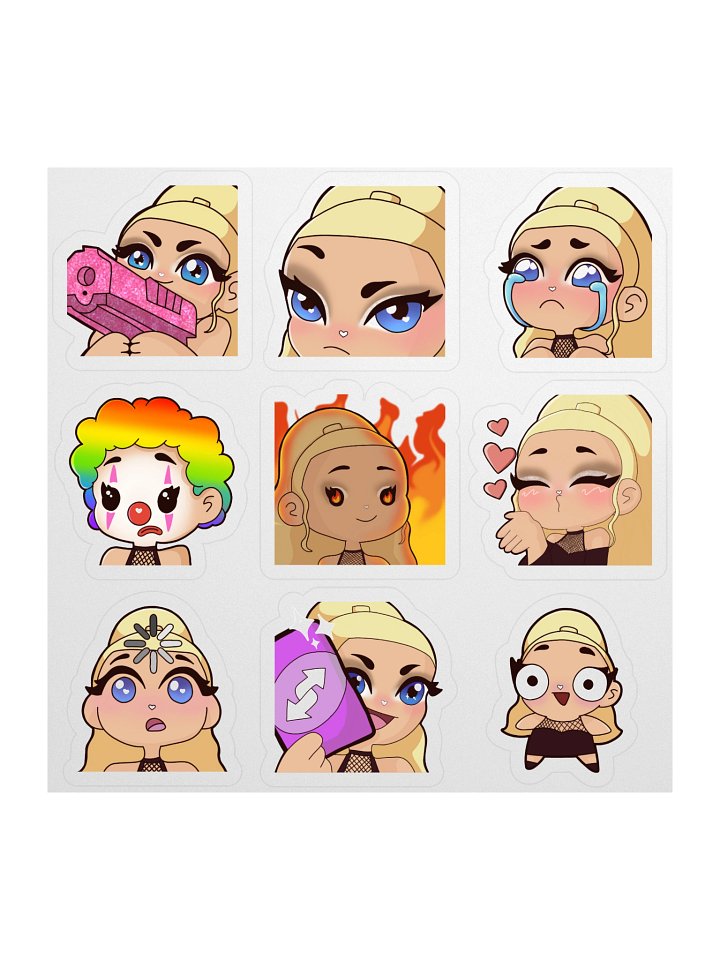9 Gigi Twitch Emote Stickers product image (1)