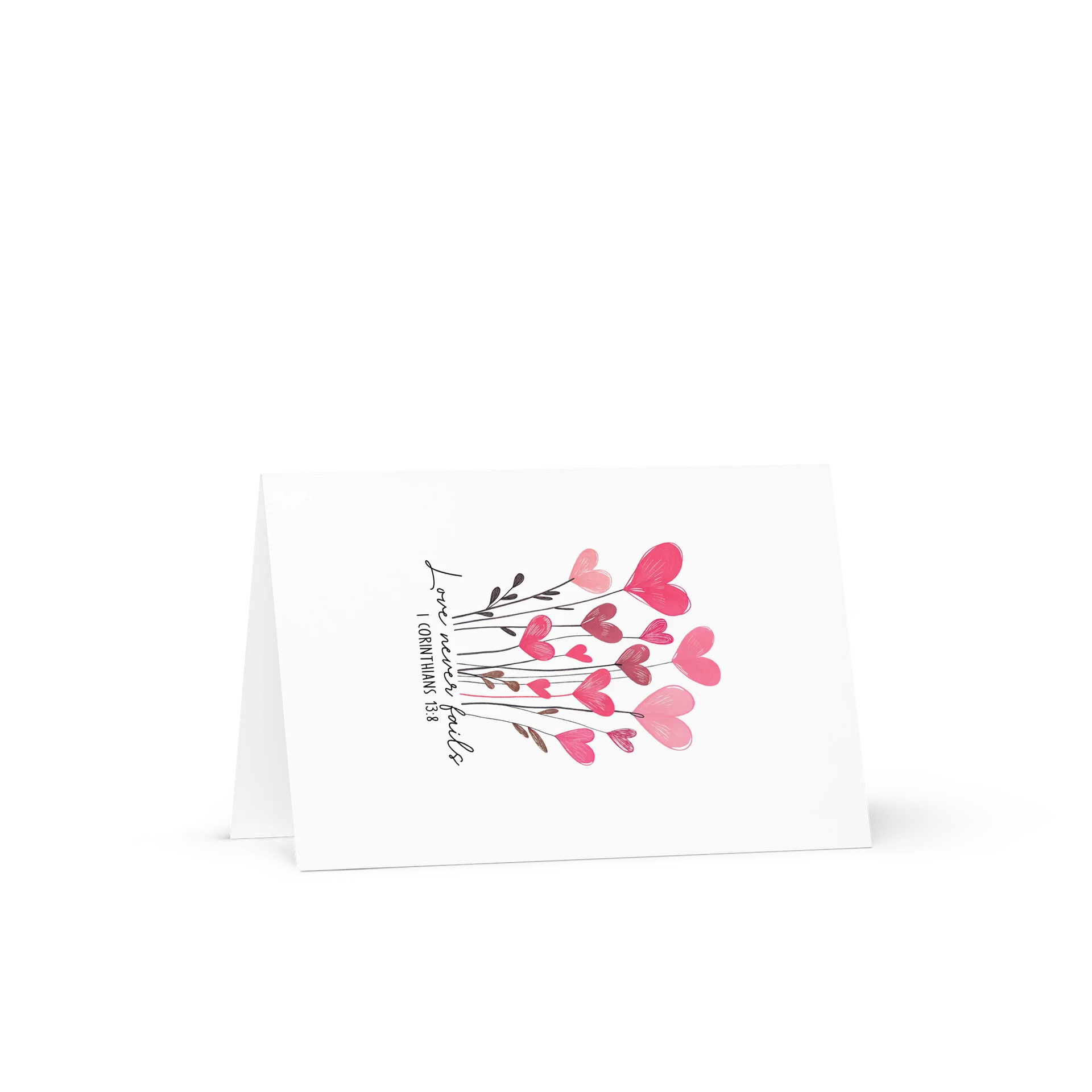 “Love Never Fails” Greeting Card — 1 Corinthians 13:8 product image (2)