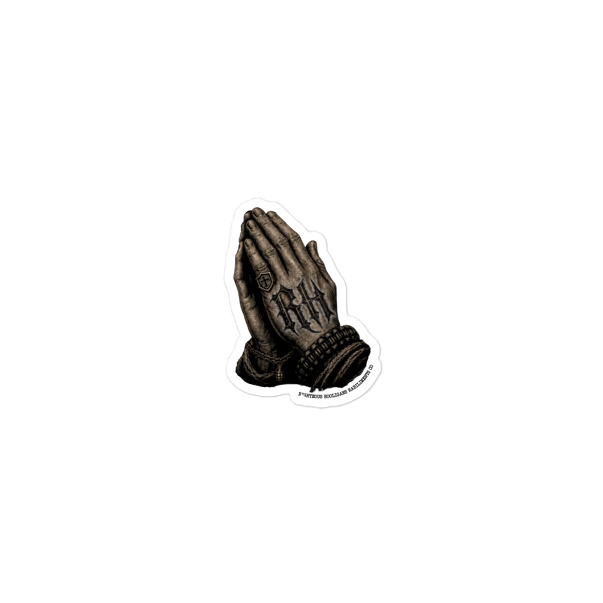 Praying Hands Tattoo Die-Cut Sticker product image (2)