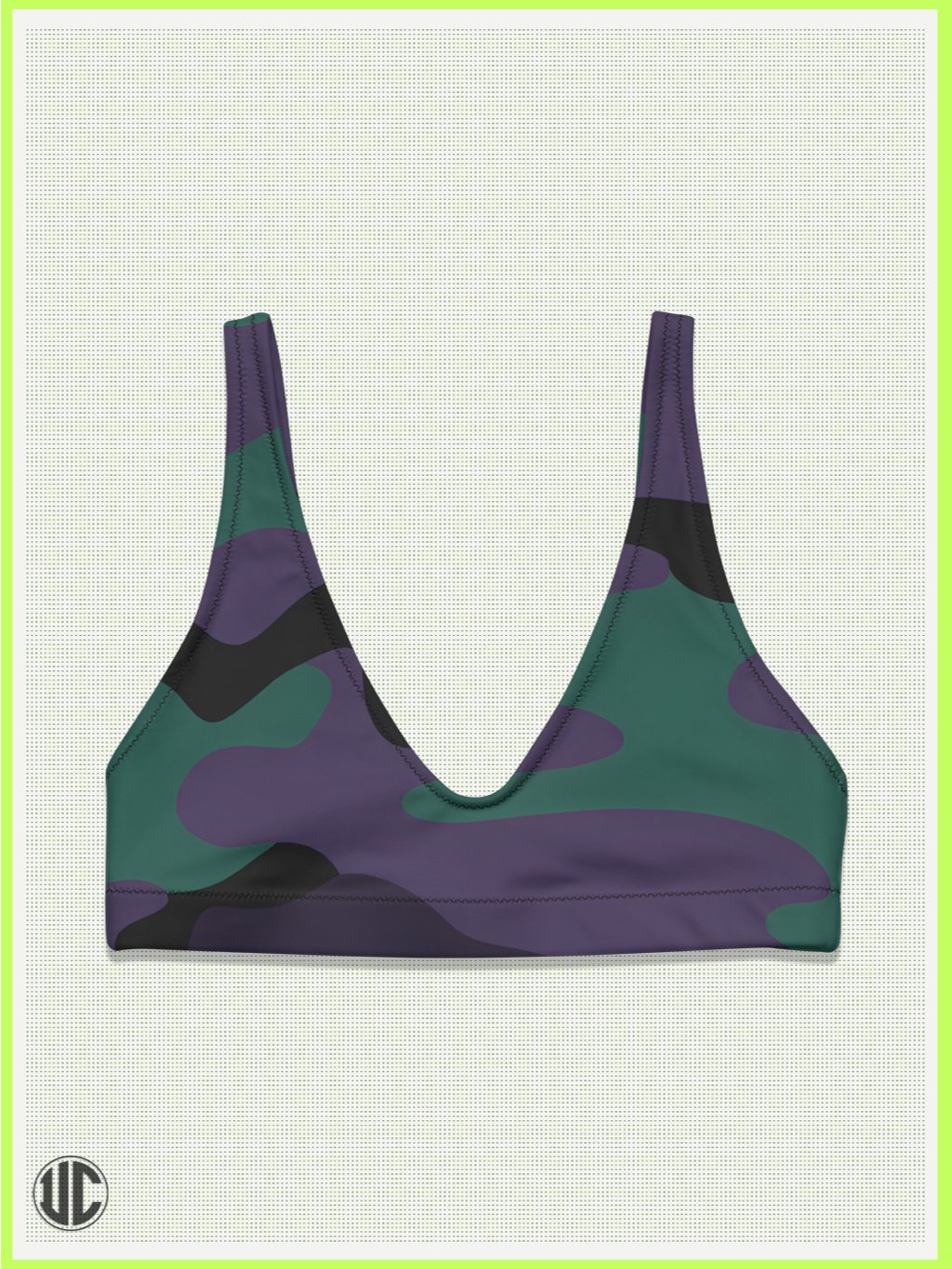 UnkoCon – Midnight Purple Camo Bikini Top product image (1)
