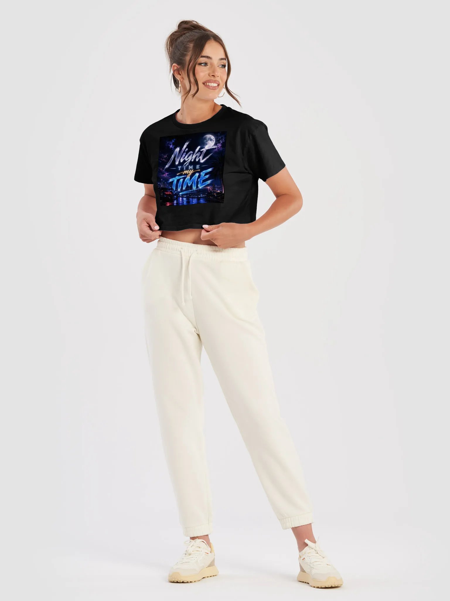 Night Time My Time Crop Top product image (13)