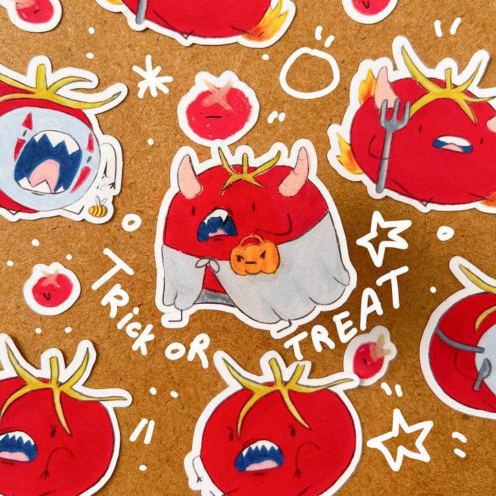 Ghost tomato sticker product image (1)