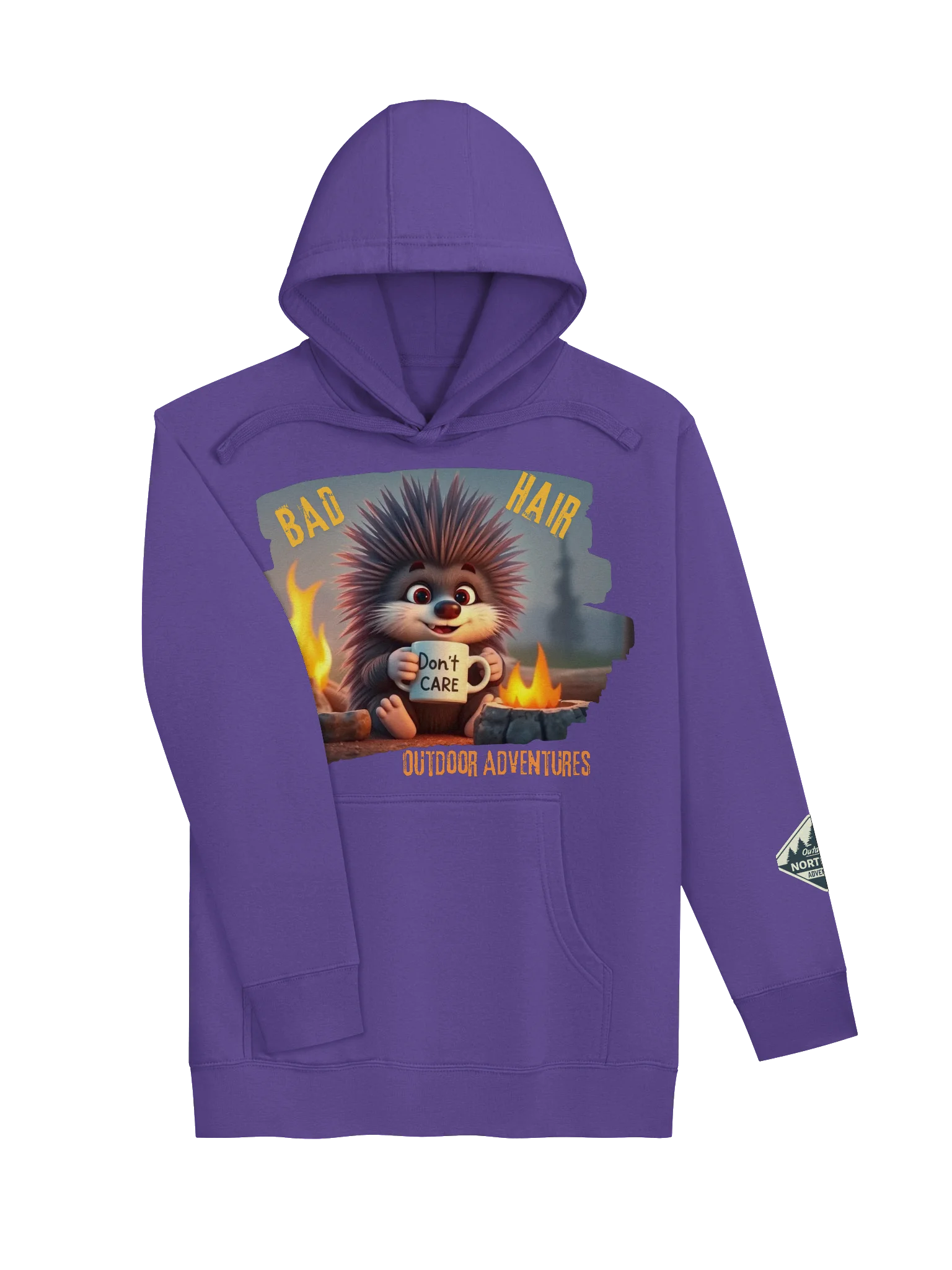“Bad Hair, Don’t Care” Porcupine Hoodie product image (15)
