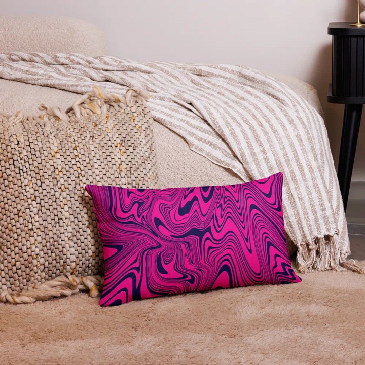 Premium Pillow Case - Abstract Magenta Pink Swirls product image (1)